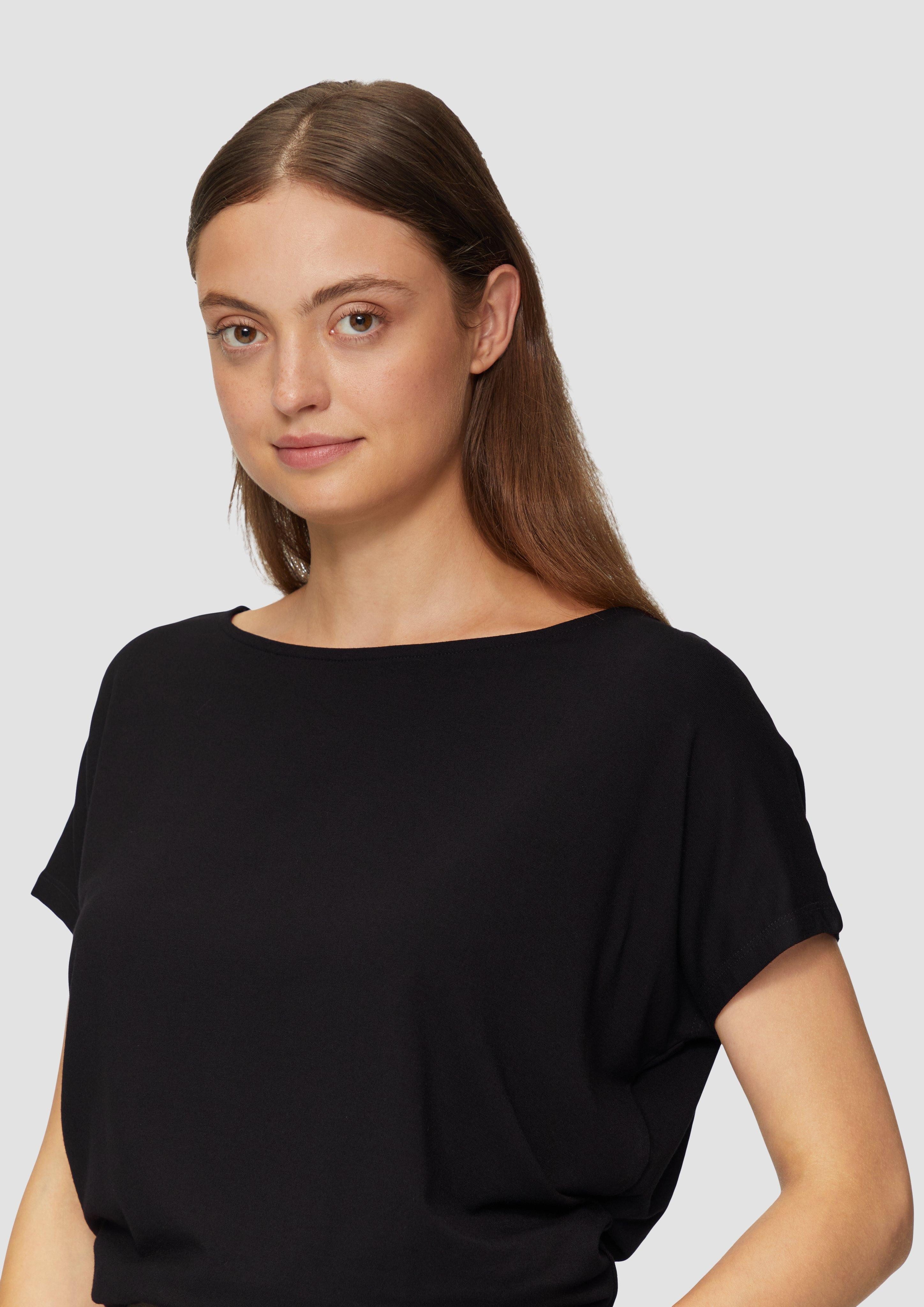 s.Oliver Shirttop Fließendes Jersey-Shirt mit überschnittenen günstig online kaufen