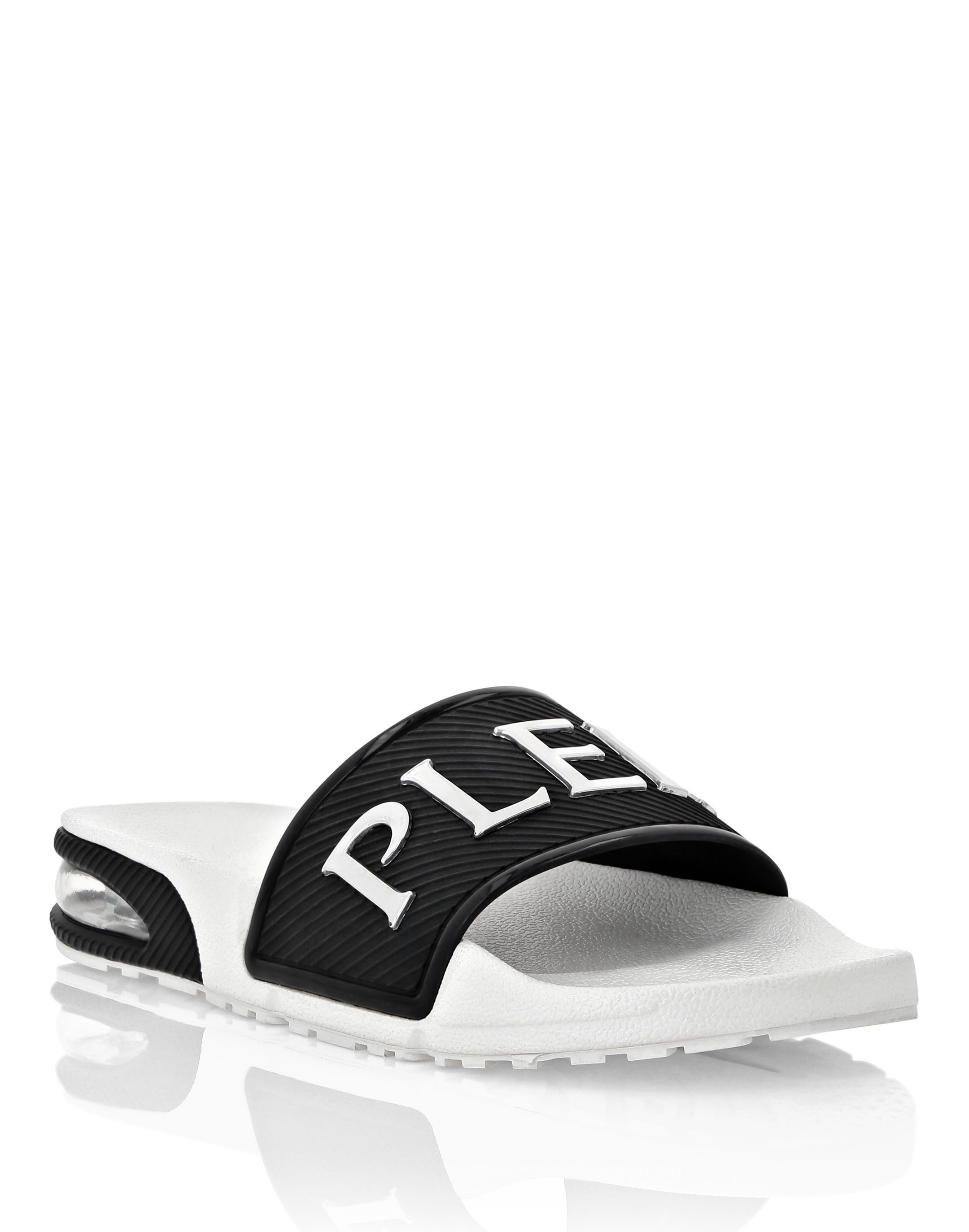 PLEIN SPORT Flache Gummisandalen Strandschuh