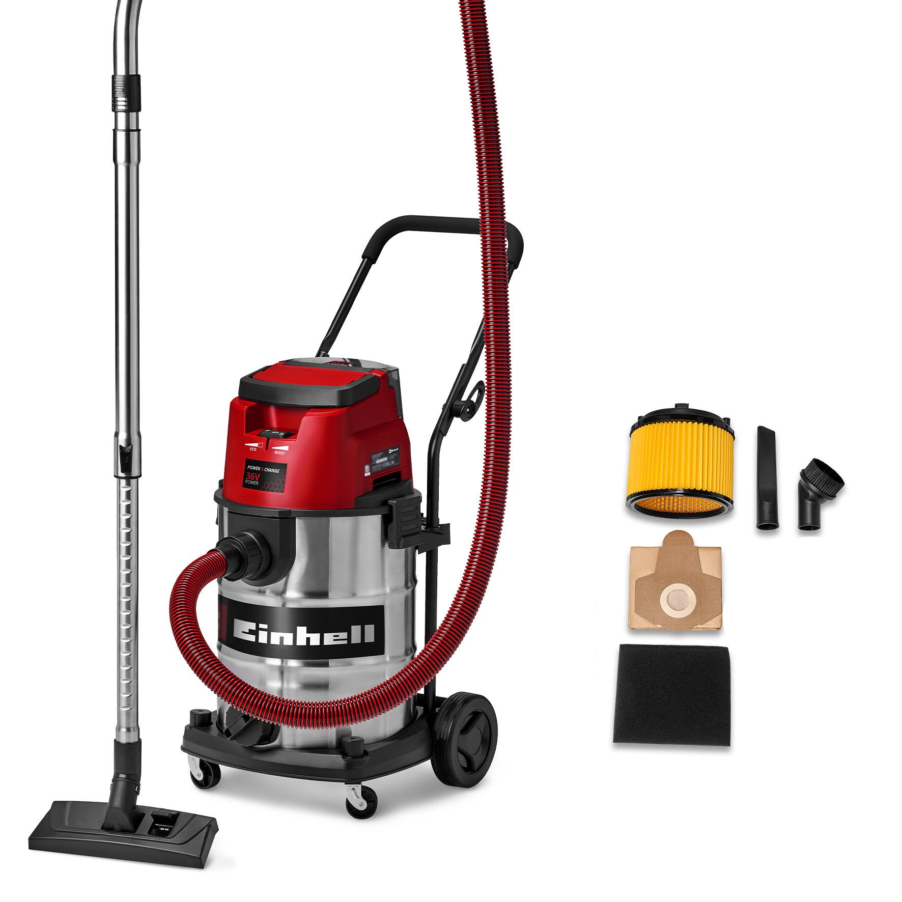 Einhell Nass-Trocken-Akkusauger TE-VC 36/30 Li S-Solo, 900 W, mit Beutel, Power X-Change, ohne Akku und Ladegerät