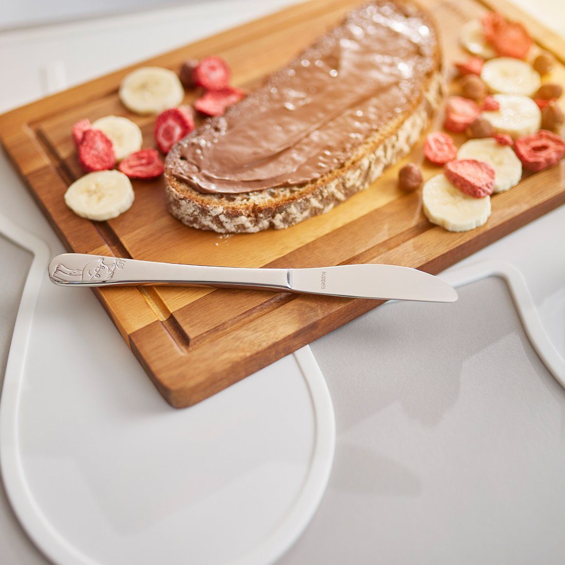 Kuppels Kinderbesteck WALDFREUNDE (4-tlg), 1 Personen, Edelstahl 18/10, ergonomisches Design, abgerundete Kanten