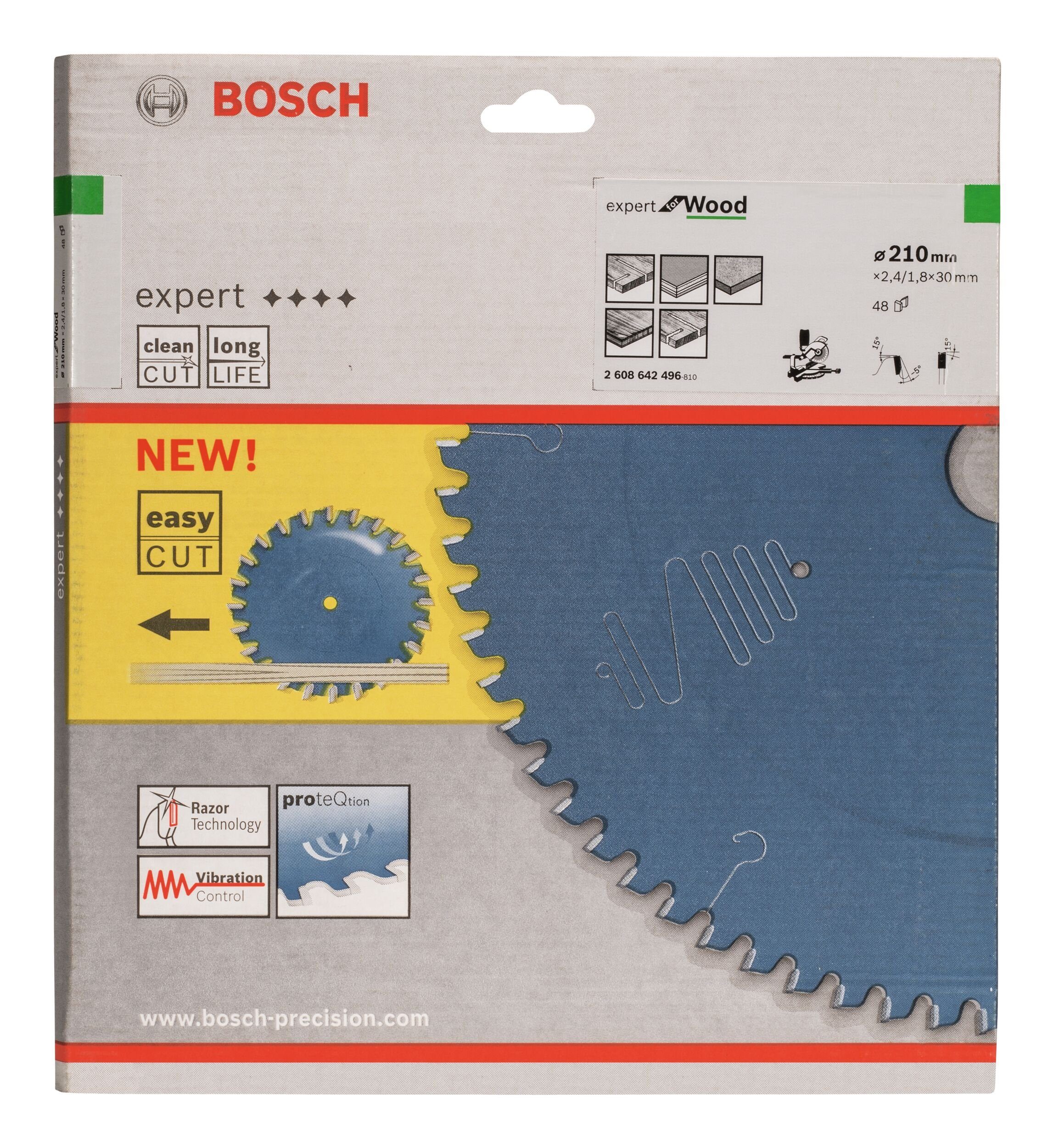 Expert mm 2,4 For BOSCH 48Z, x 30 210 x - Kreissägeblatt Wood