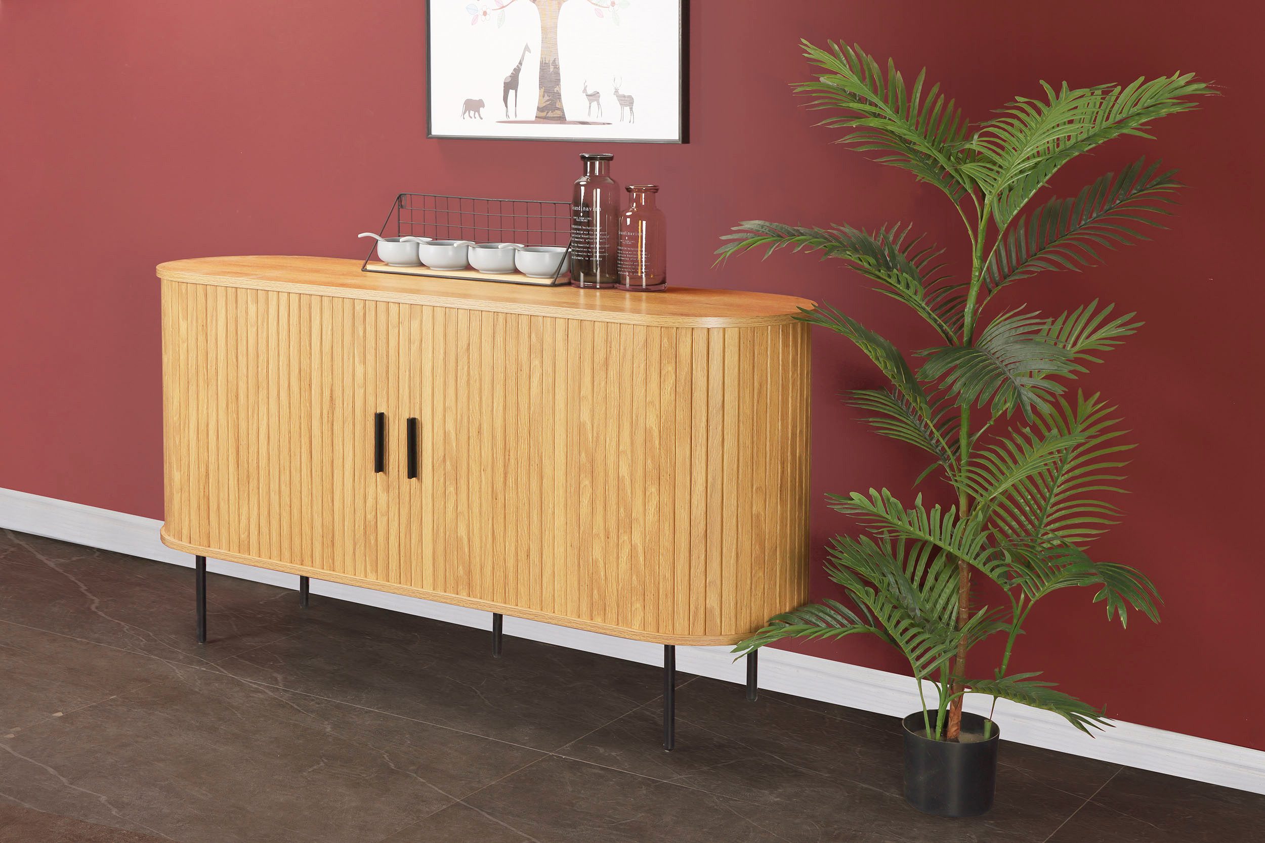 Home affaire Sideboard, 2 Schiebetüren günstig online kaufen