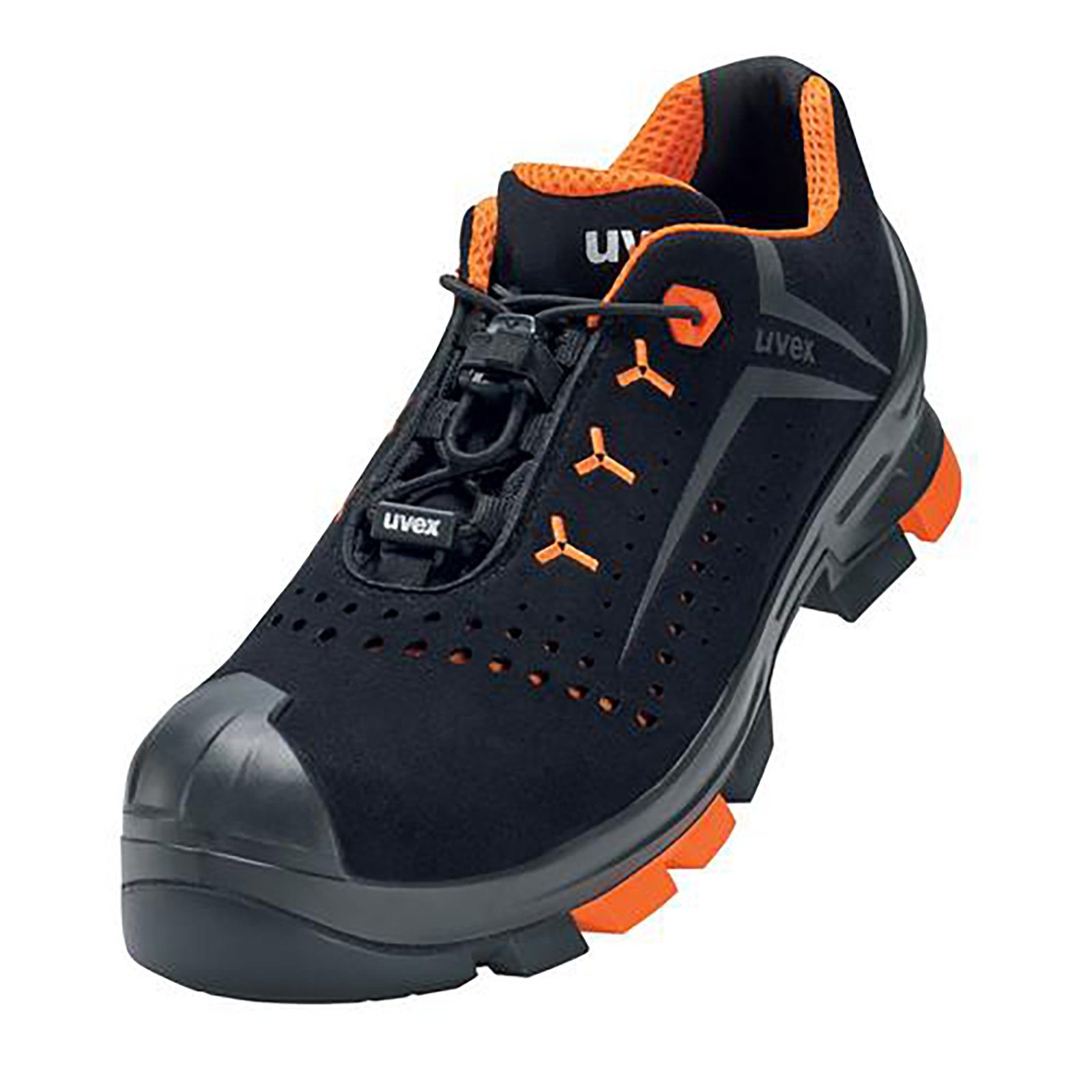 2 Halbschuhe S1P schwarz, orange Weite 12 Sicherheitsschuh