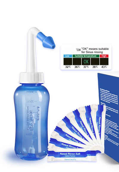 XDOVET Sprühflasche Nasendusche,Nasenreiniger,Nasendusche Kinder,eine Enthält,Enthält Temperaturmessaufkleber,Leicht zu reinigen Nasenspülkanne