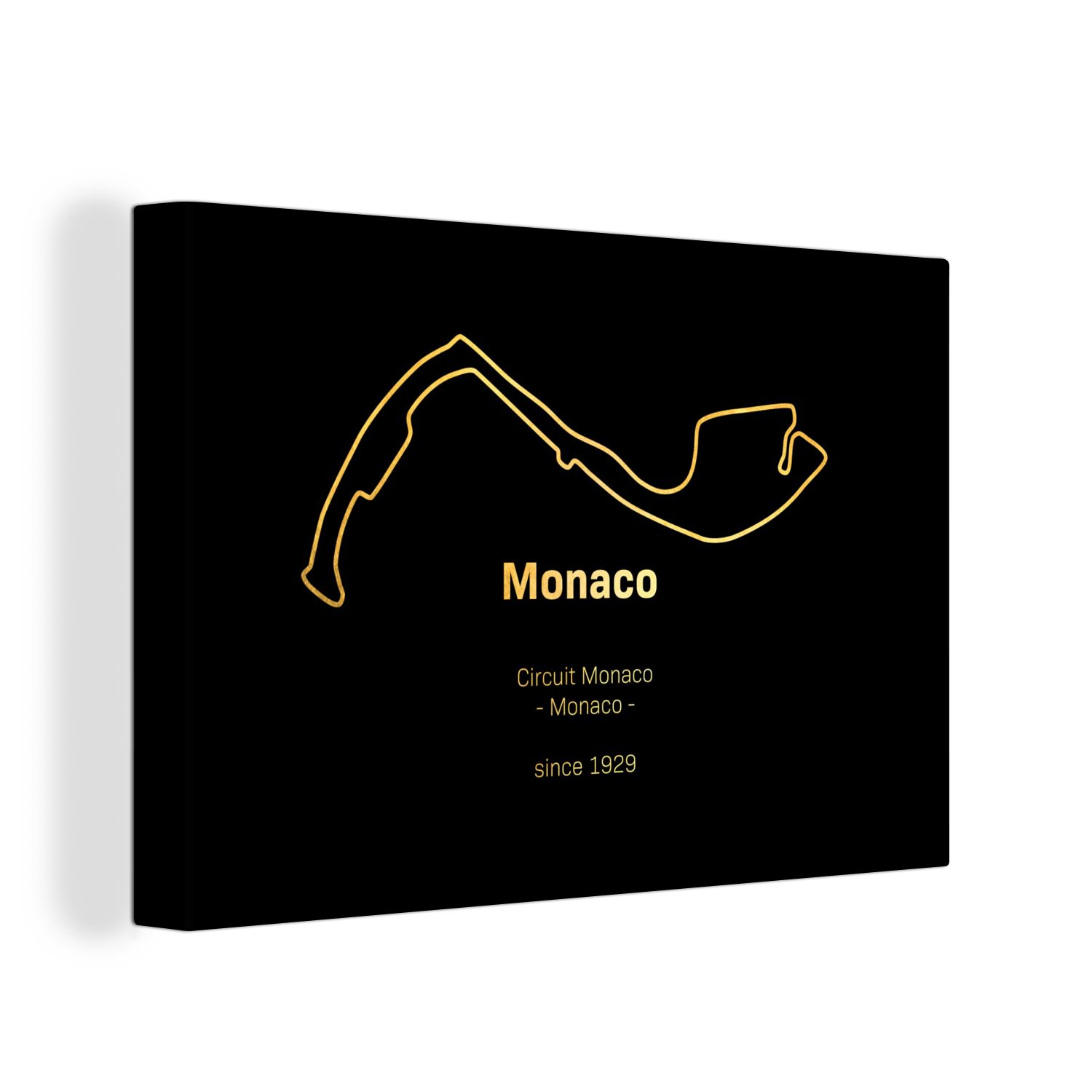 OneMillionCanvasses® Leinwandbild F1 - Rennstrecke - Monaco, (1 St), Wandbild Leinwandbilder, Aufhängefertig, Wanddeko, 30x20 cm