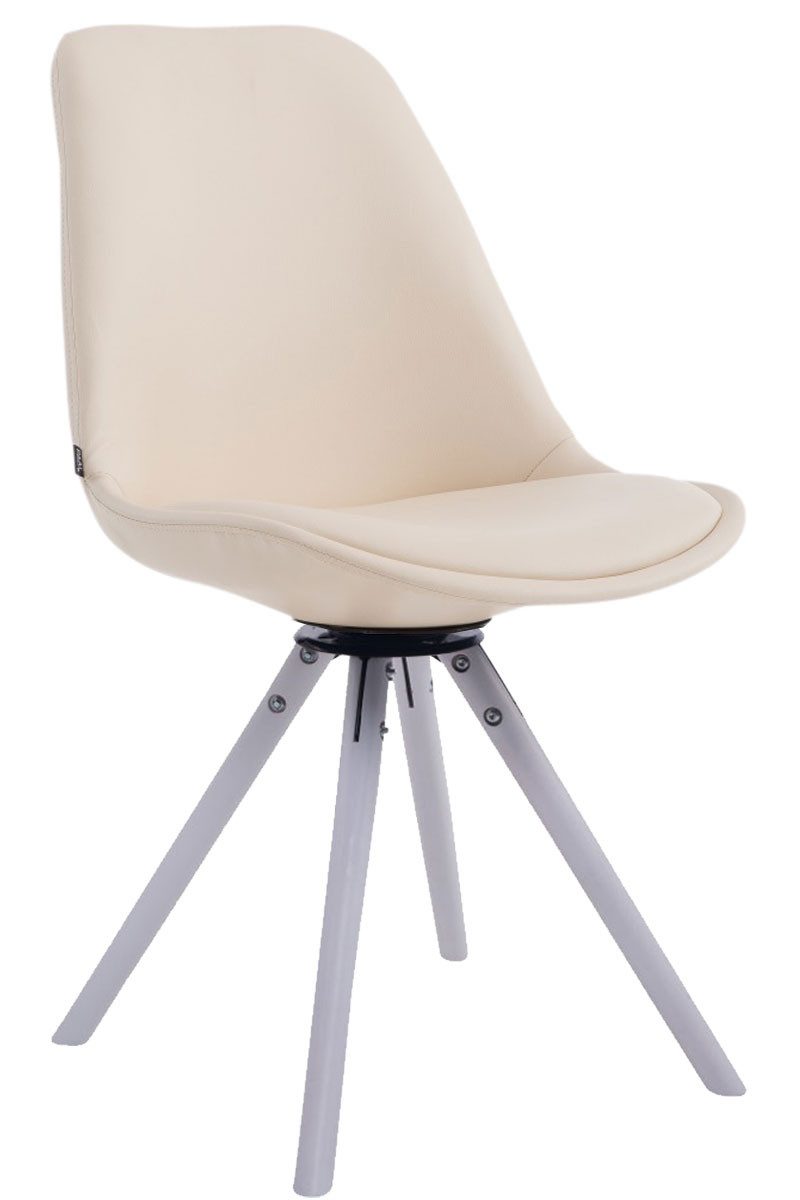 furnicato Besucherstuhl Calais 84x48x56 cm Creme (1 St)