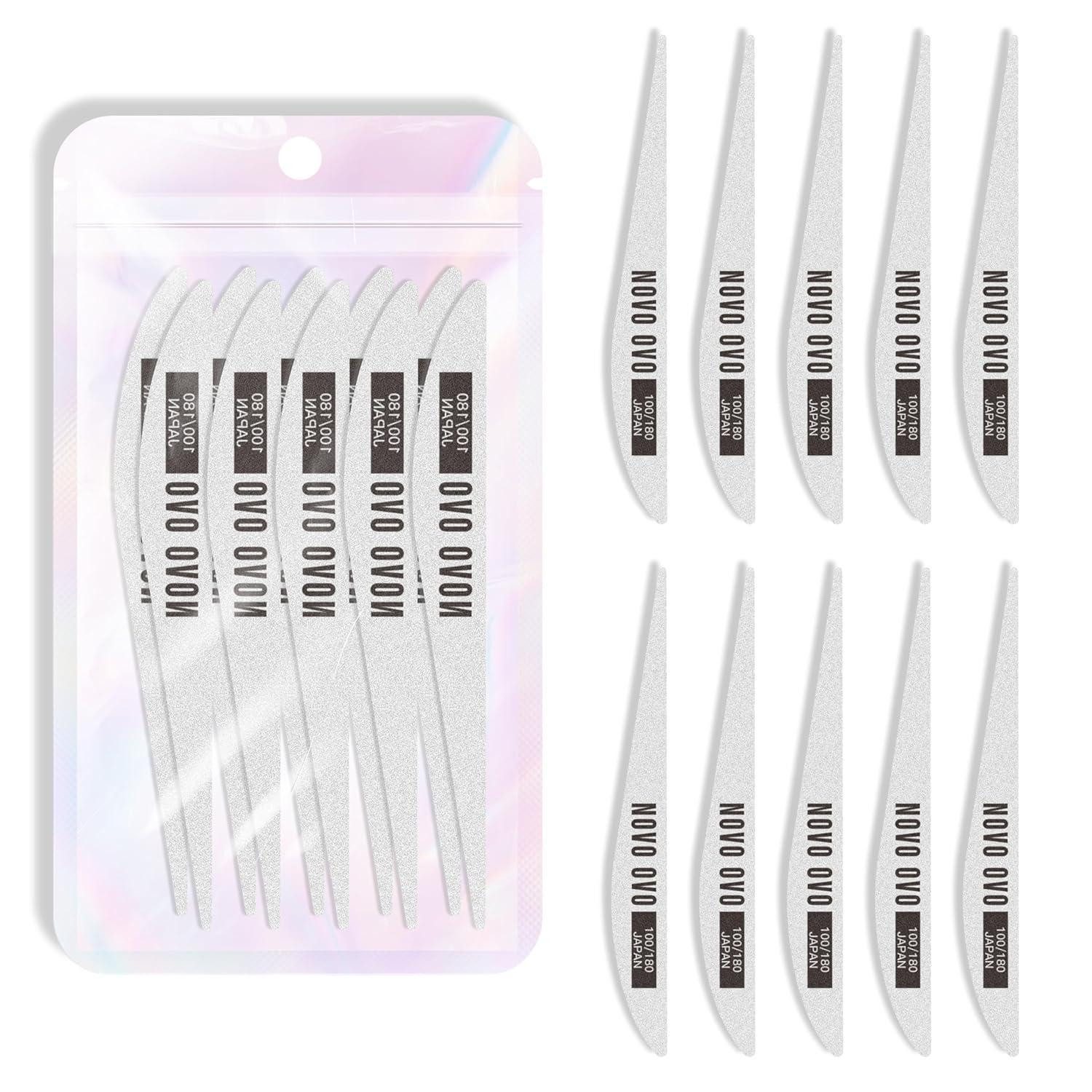LuxusKollektion Nagelpflege-Set Nagelfeilen dünn 10er doppelseitig Double Sides Slim Nail File_eu