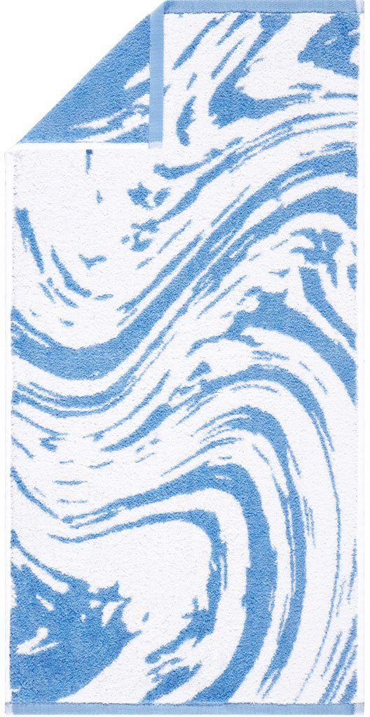 Egeria Handtuch Set MARBLE, Frottier, Badematte passender marmoriert hellblau mit 60x100 cm (7-tlg)