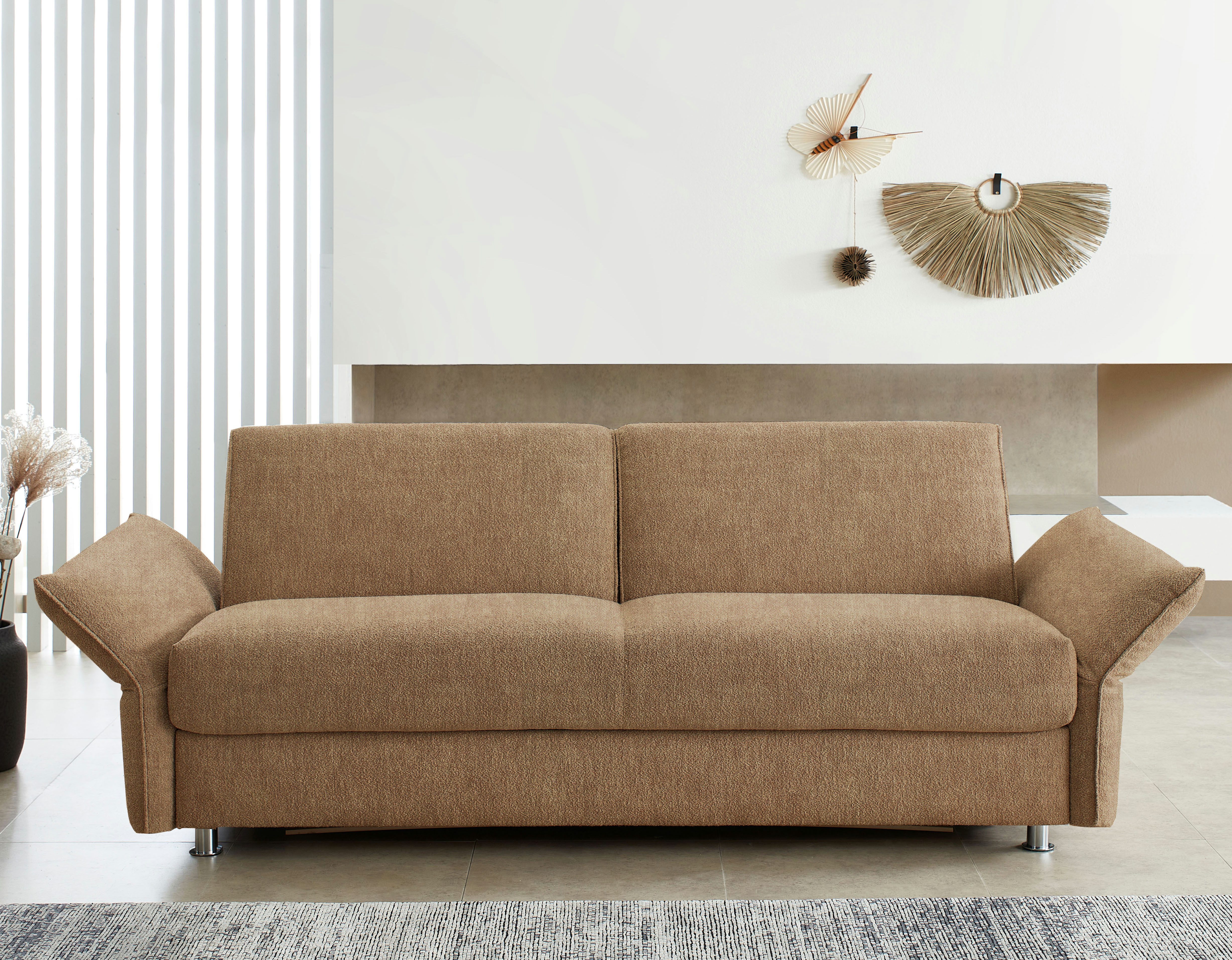 Bali Schlafsofa LINA, Dauerschlaffunktion, 140 u. 160 er Breiten, durchgehender Lattenrost mit 6-facher Härtegradregulierung