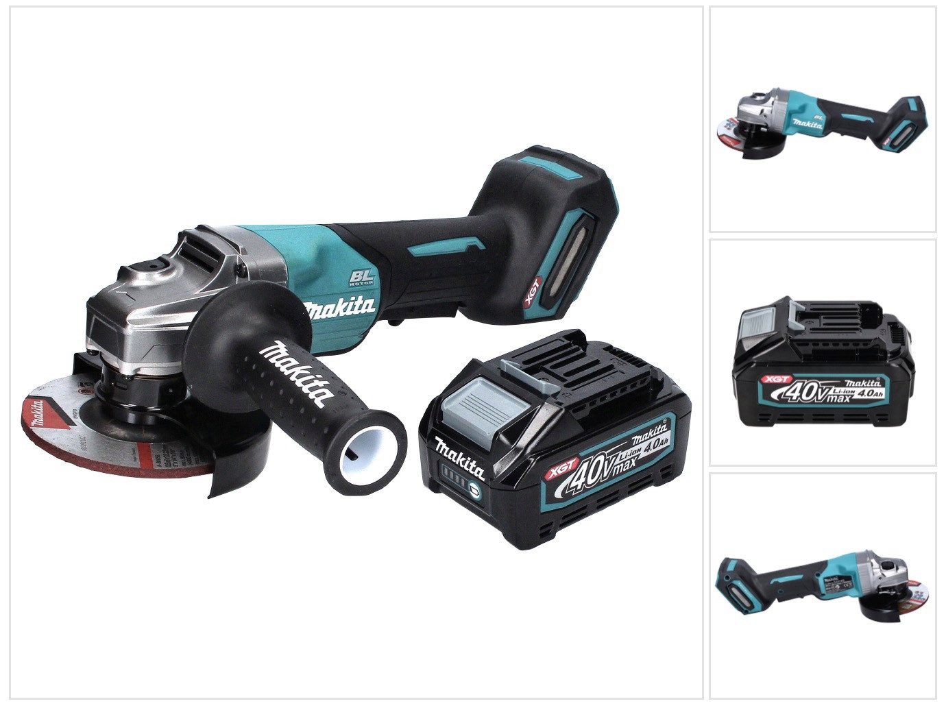 Makita Akku-Winkelschleifer GA 016 GM1 Akku Winkelschleifer 40 V max. 125 mm Brushless XGT + 1x