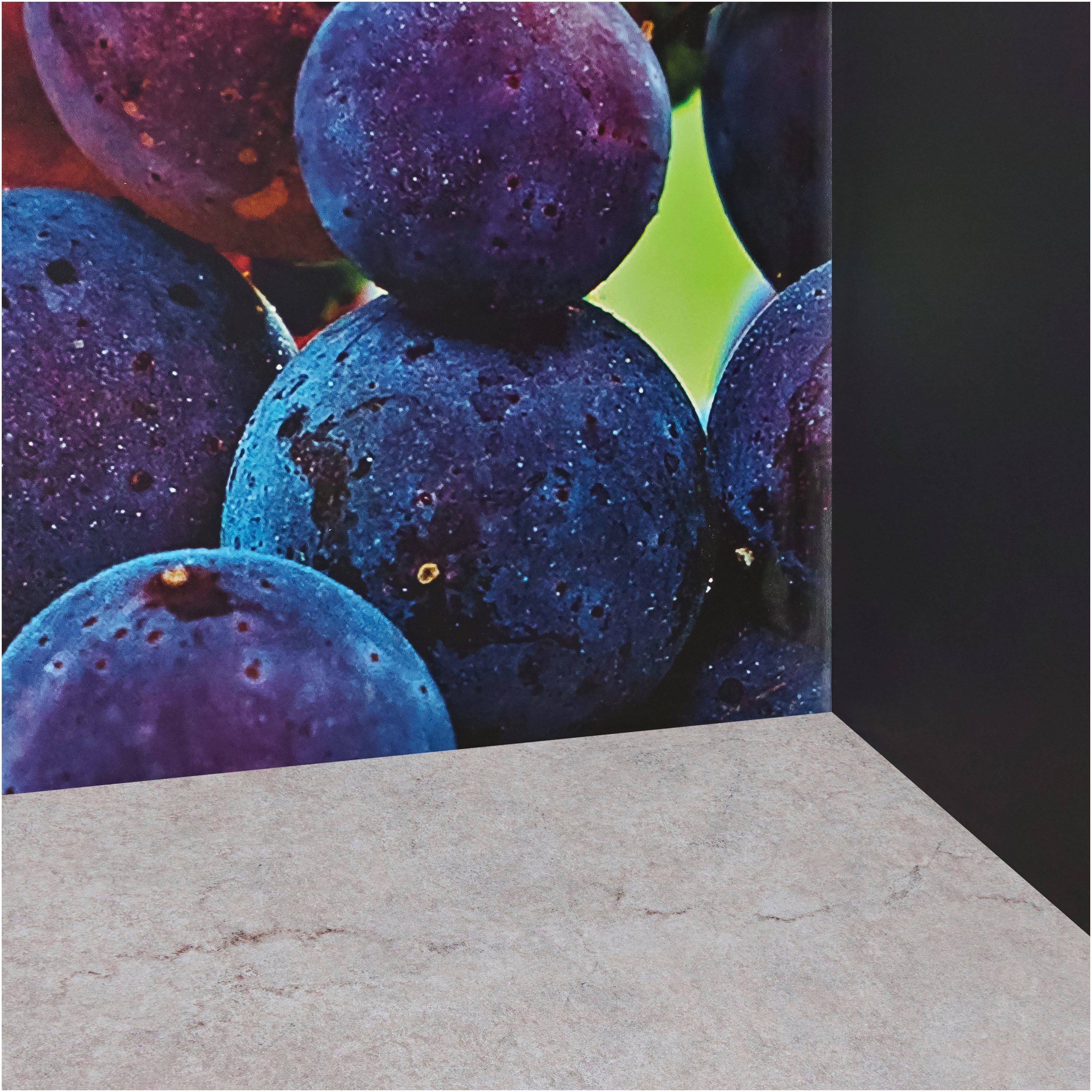 Express Küchen Küchenrückwand "Weintrauben", als Spritzschutz geeignet, mit Schutzlack versehen, (1-tlg), in verschiedenen Breiten