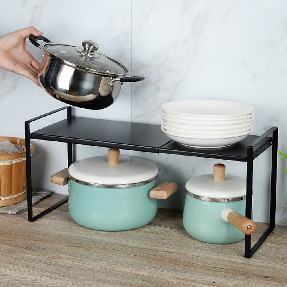 JEOBEST Küchenregal Ausziehbar Küchen-Organizer, kleines Regal, stapelbar günstig online kaufen