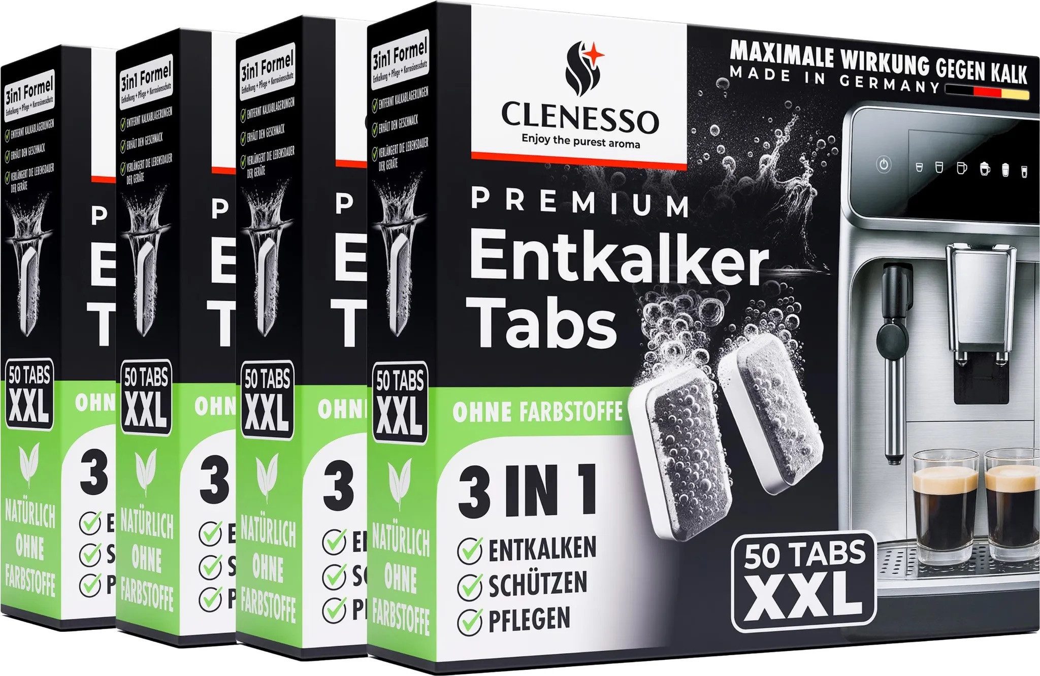CLENESSO Entkalkungstabletten (für Kaffeevollautomaten und diverse Haushaltsgeräte)
