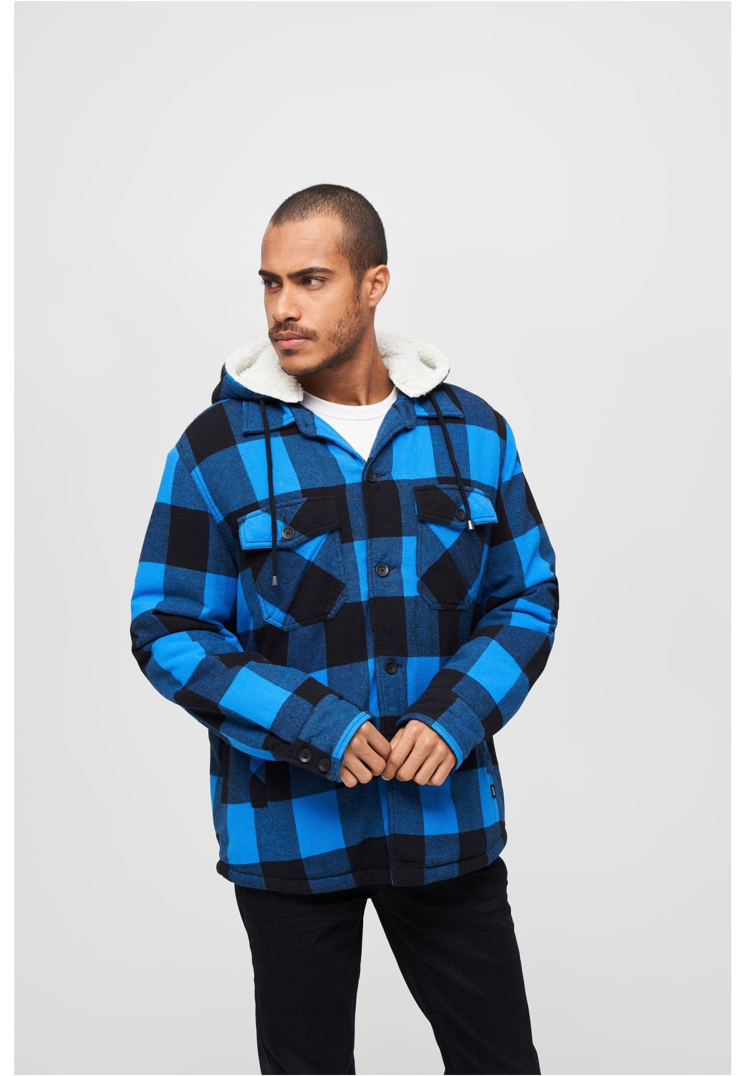 Brandit Sommerjacke Herren black/blue Lumberjacket Hooded (1-St)