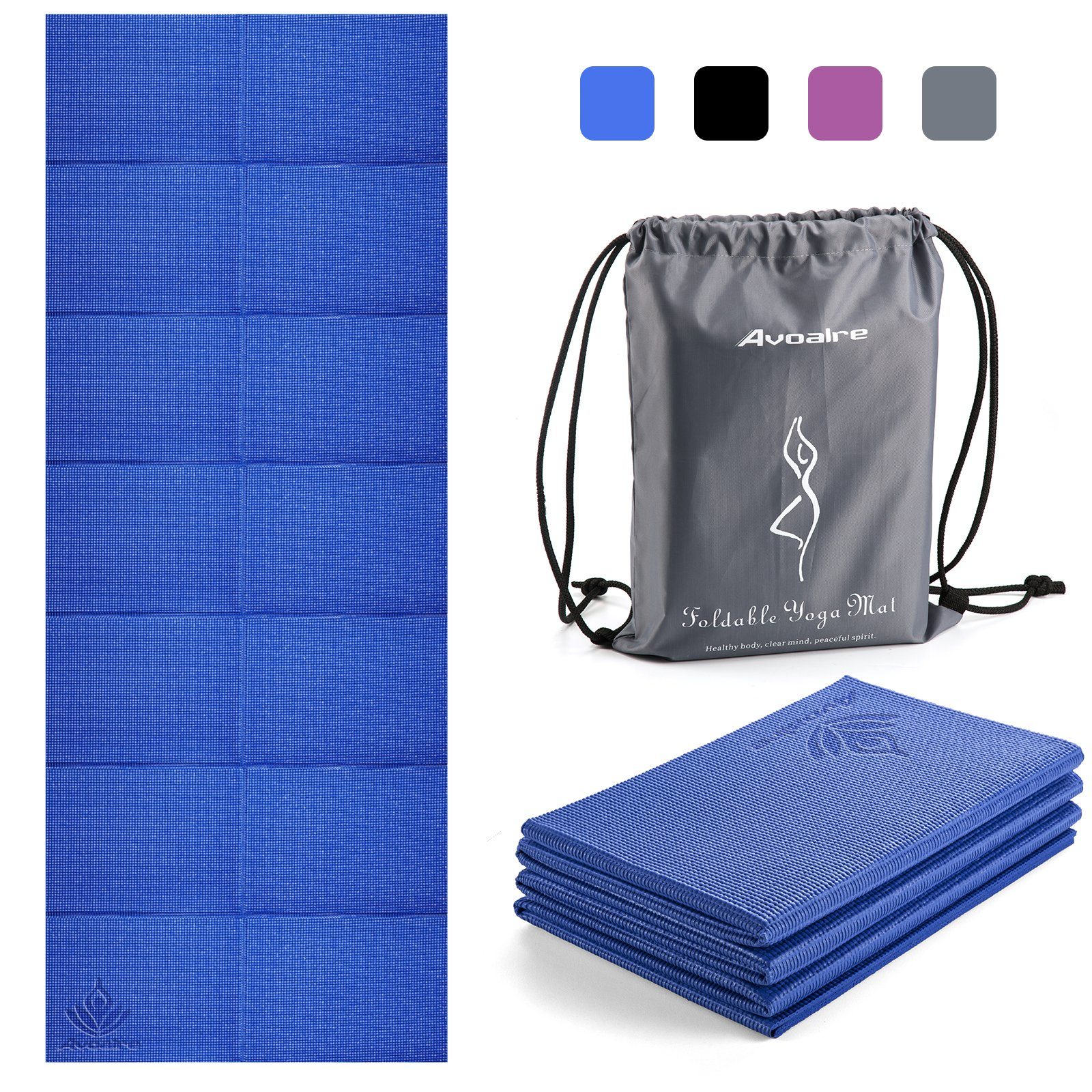 Elegear Yogamatte »Yogamatte rutschfest, 183 x 80CM faltbar