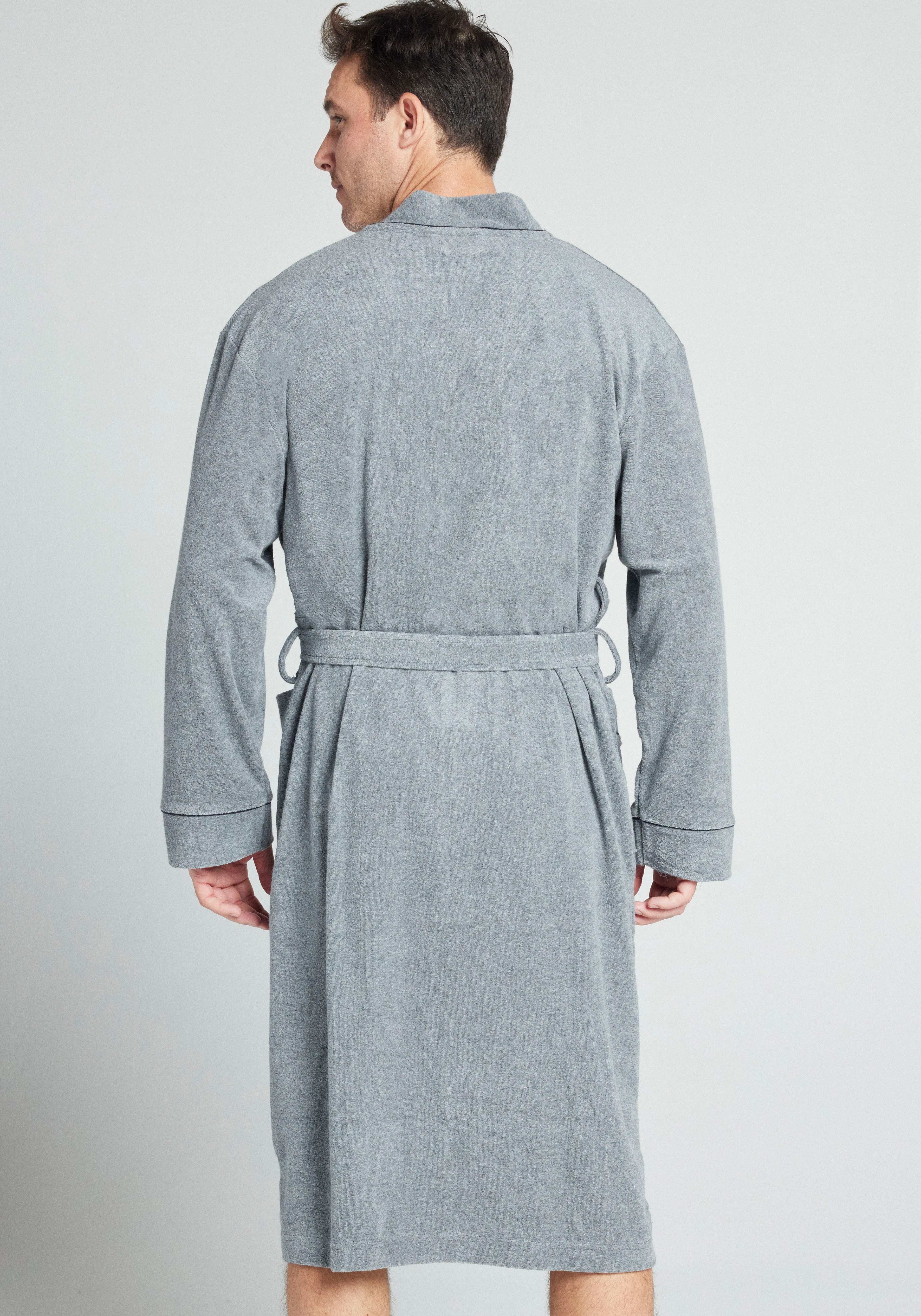 Jockey Bademantel, Midilänge, Baumwoll-Mix, Gürtel, mit Eingrifftaschen