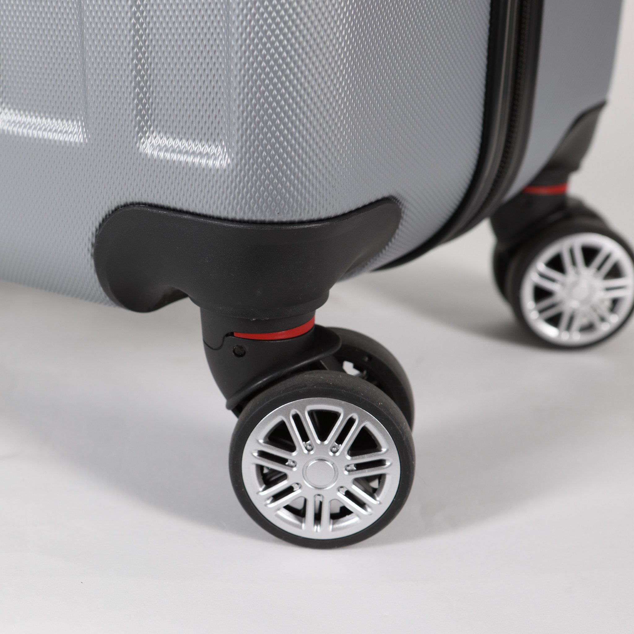 Home4Living Hartschalen-Trolley Koffer Reisekoffer Hartschalenkoffer silber S, M, L, 4 Rollen, Teleskopgriff