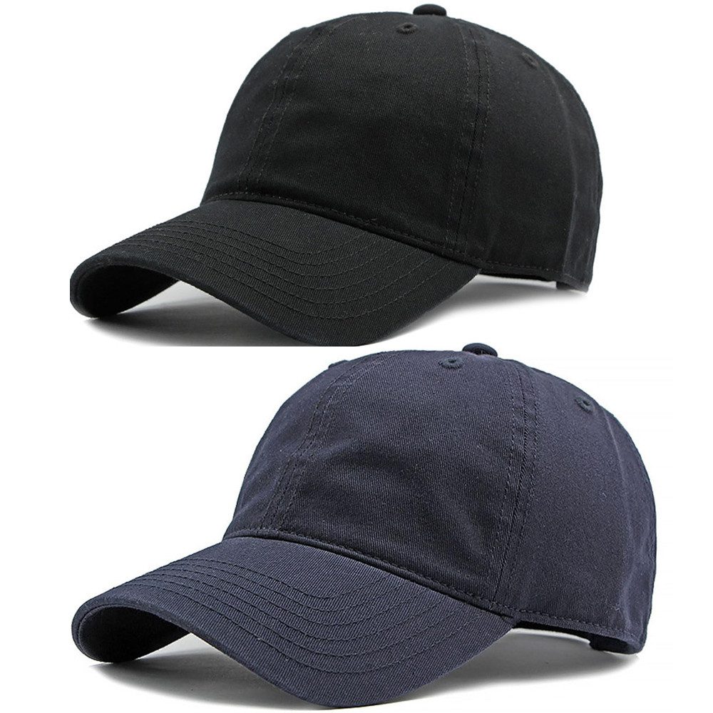 Coonoor Baseball Cap 2 Stück Baseball Cap Baumwolle, Unisex Baseballkappe Herren Damen Verstellbar Einheitsgröße,Leicht & Atmungsaktiv, Sport Freizeit