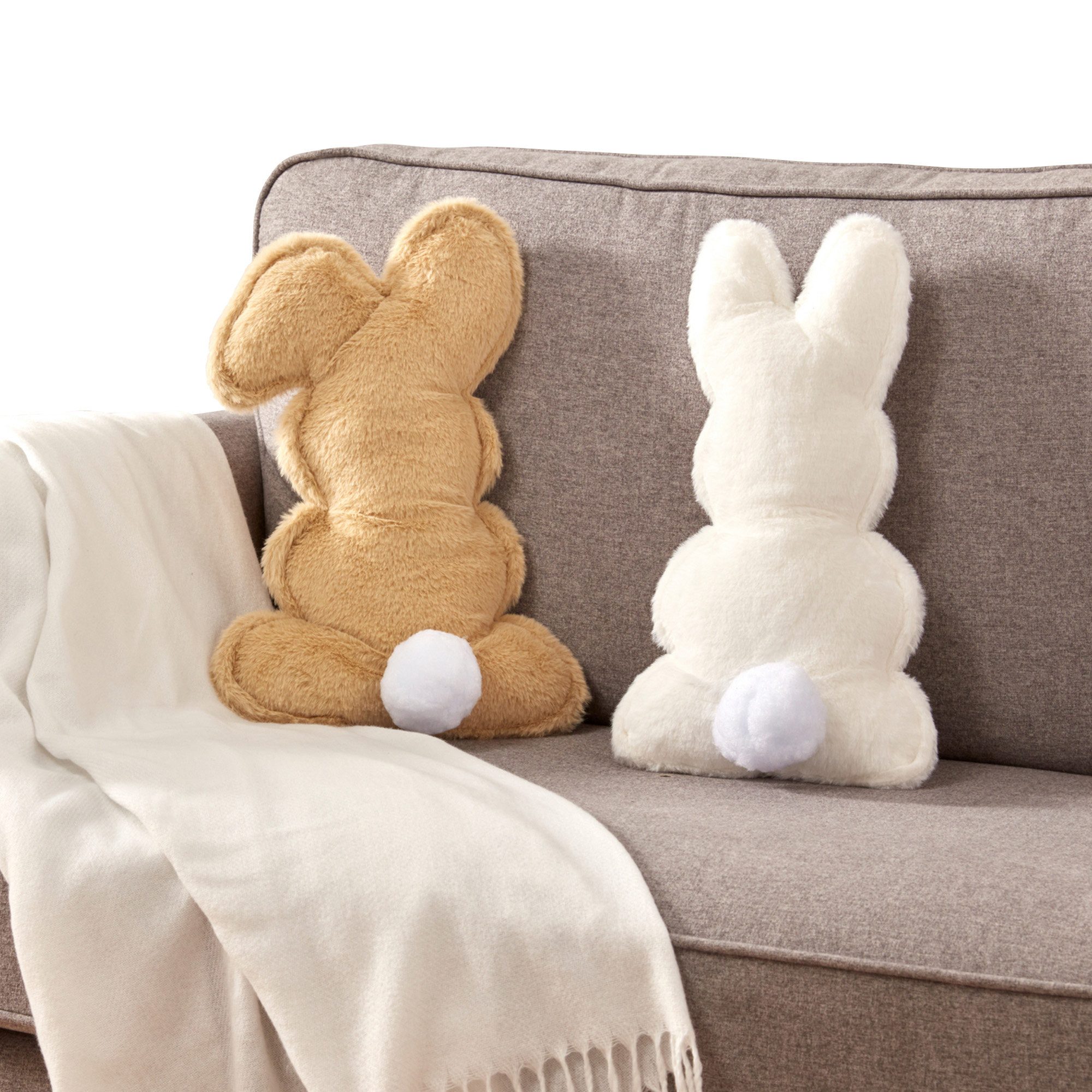 Dekokissen Dekokissen "Hasenpaar" 2er-Set, Uni