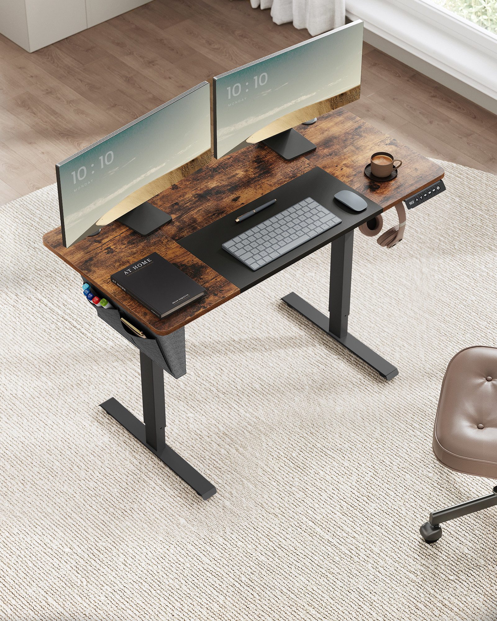 SONGMICS Schreibtisch Höhenverstellbarer elektrisch, USB-C-Anschluss (mit S günstig online kaufen