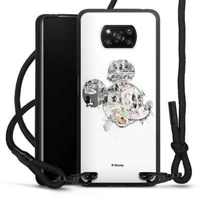 DeinDesign Handyhülle Mickey Mouse Offizielles Lizenzprodukt Disney Mickey Mouse - Collage, Xiaomi Poco X3 Pro Premium Handykette Hülle mit Band Case zum Umhängen