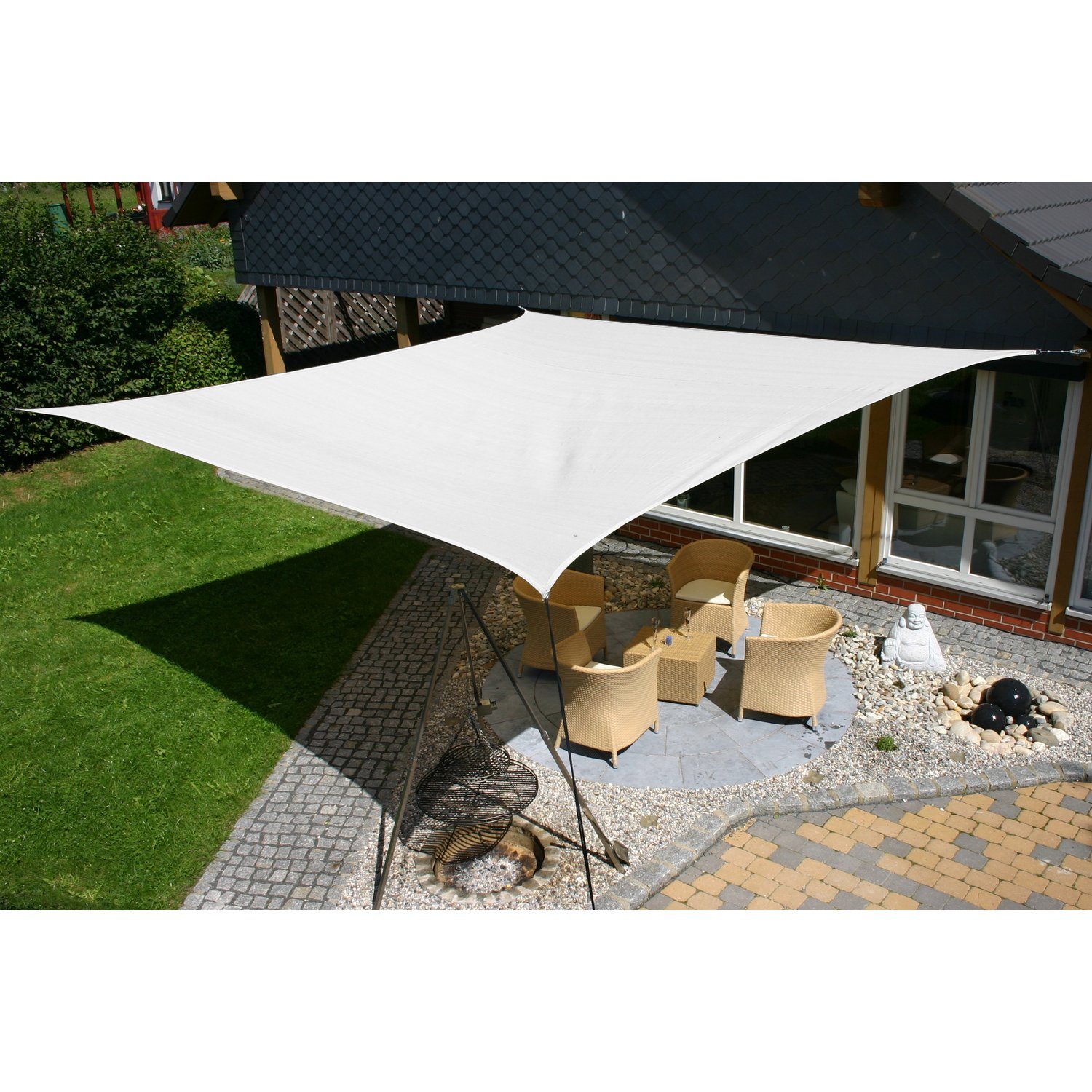 Sonnensegel 5 x 5 m Quadrat