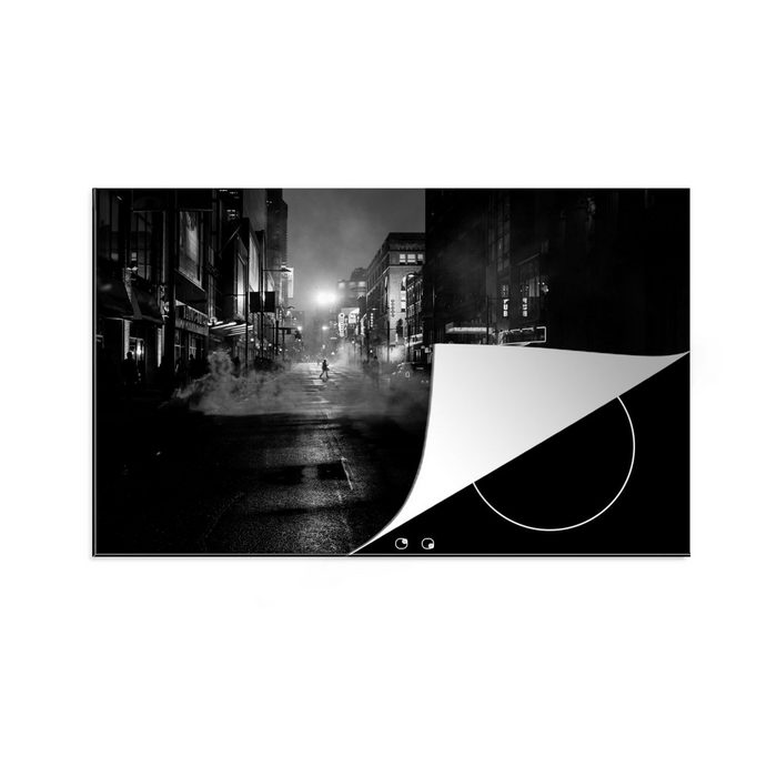 MuchoWow Herdblende-/Abdeckplatte Das neblige Toronto im Film Noir Vinyl (1 tlg) induktionskochfeld Schutz für die küche Ceranfeldabdeckung