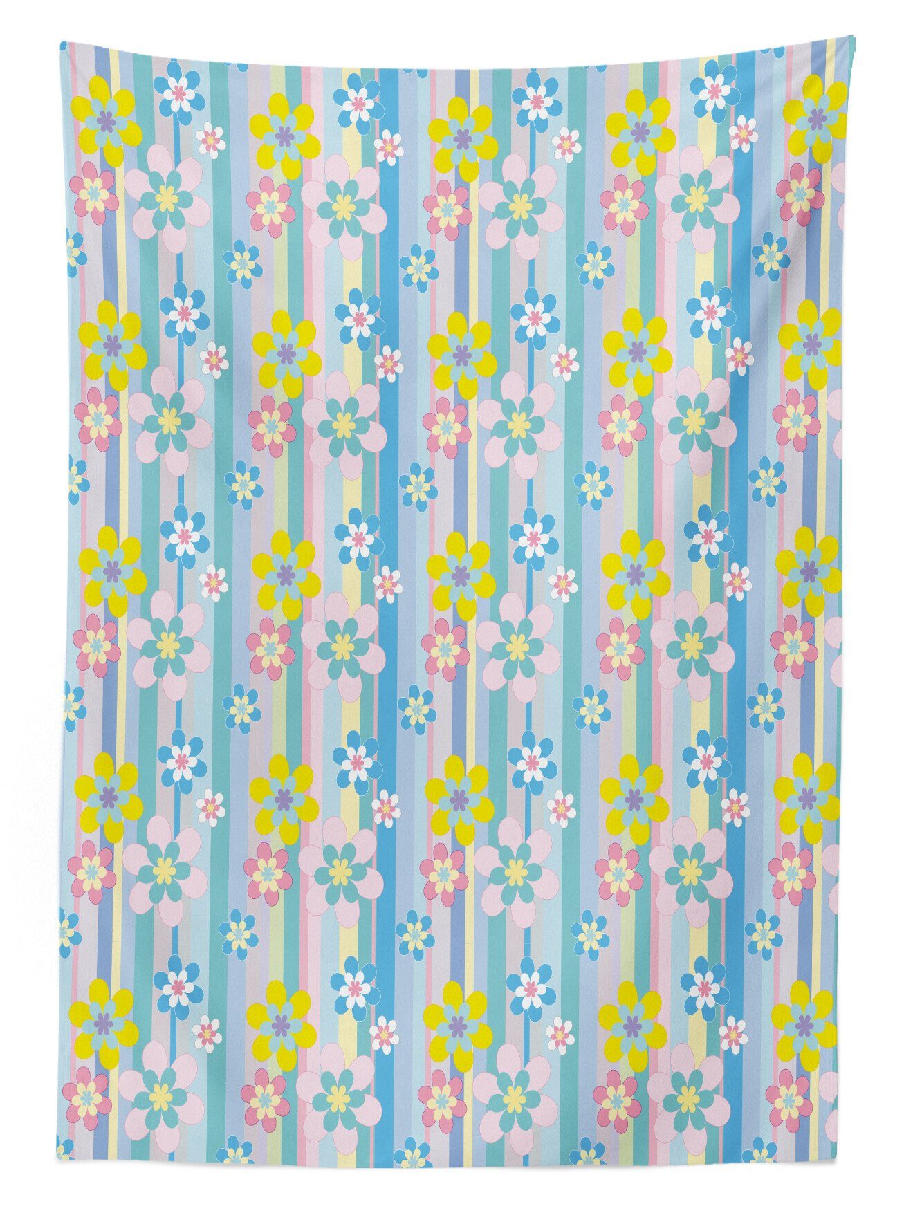 Abakuhaus Tischdecke Farbfest Waschbar Für Bereich geeignet Klare Frühlings-Gänseblümchen Farben, den Abstrakte Pastell Außen
