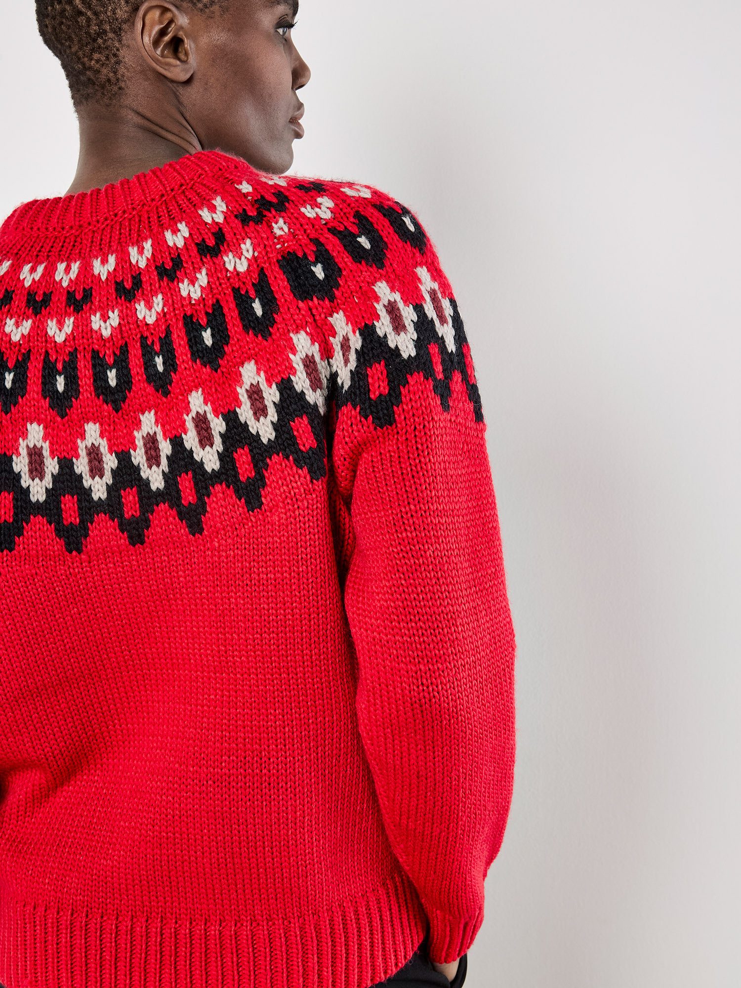 Apricot Norwegerpullover Strickpullover gemustert