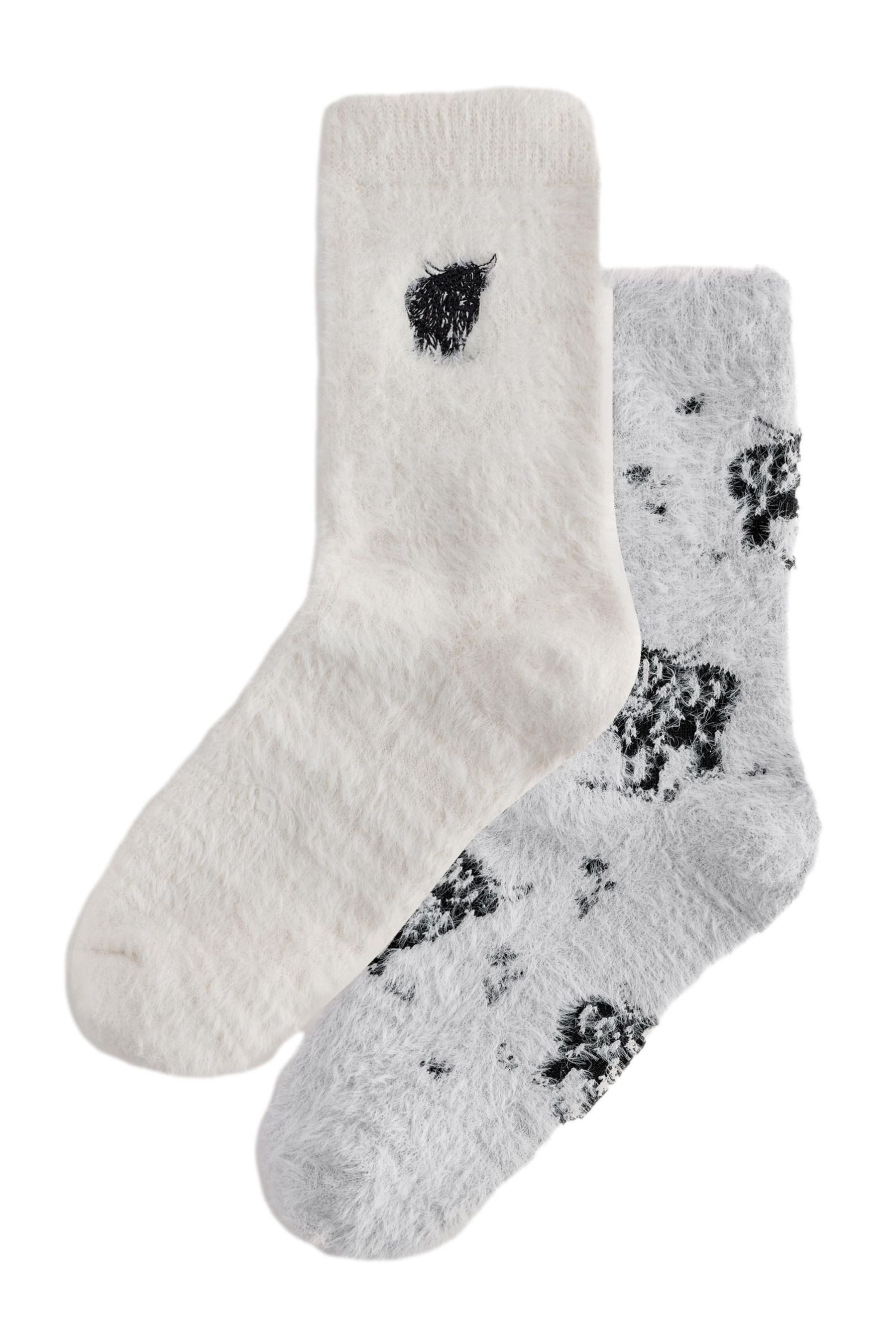 Next Kuschelsocken Sehr flauschige Kuschelsöckchen, 2er-Pack (2-Paar)