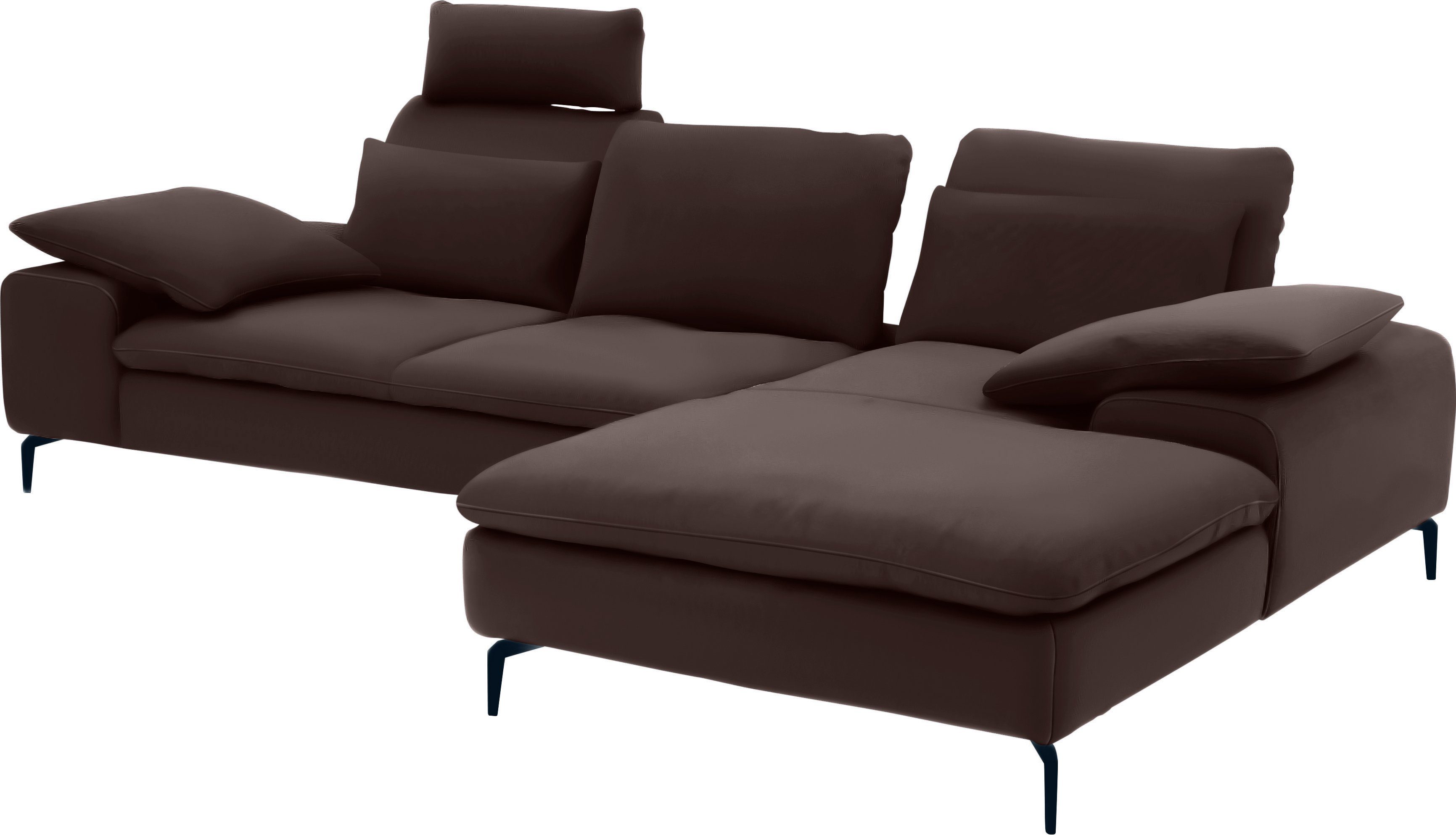 Set, W.SCHILLIG inklusive Hocker, valentinoo, Sitztiefenverstellung, mit 299 cm Breite Ecksofa