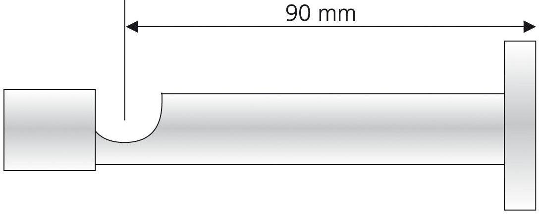 Liedeco Träger, Gardinenstangen, (1-St), mit Schraubkappe günstig online kaufen