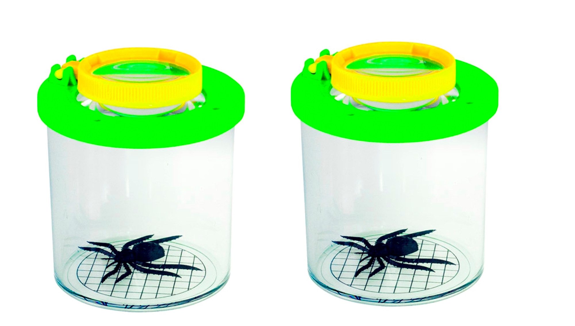 Edu-Toys Becherlupe Lupendose Becherlupe Insektenlupe grün, 2 bis 10 Stück bitte Variante auswählen, 2-tlg., wie für die Varianten notiert, mit Luftlöchern und mm-Skala