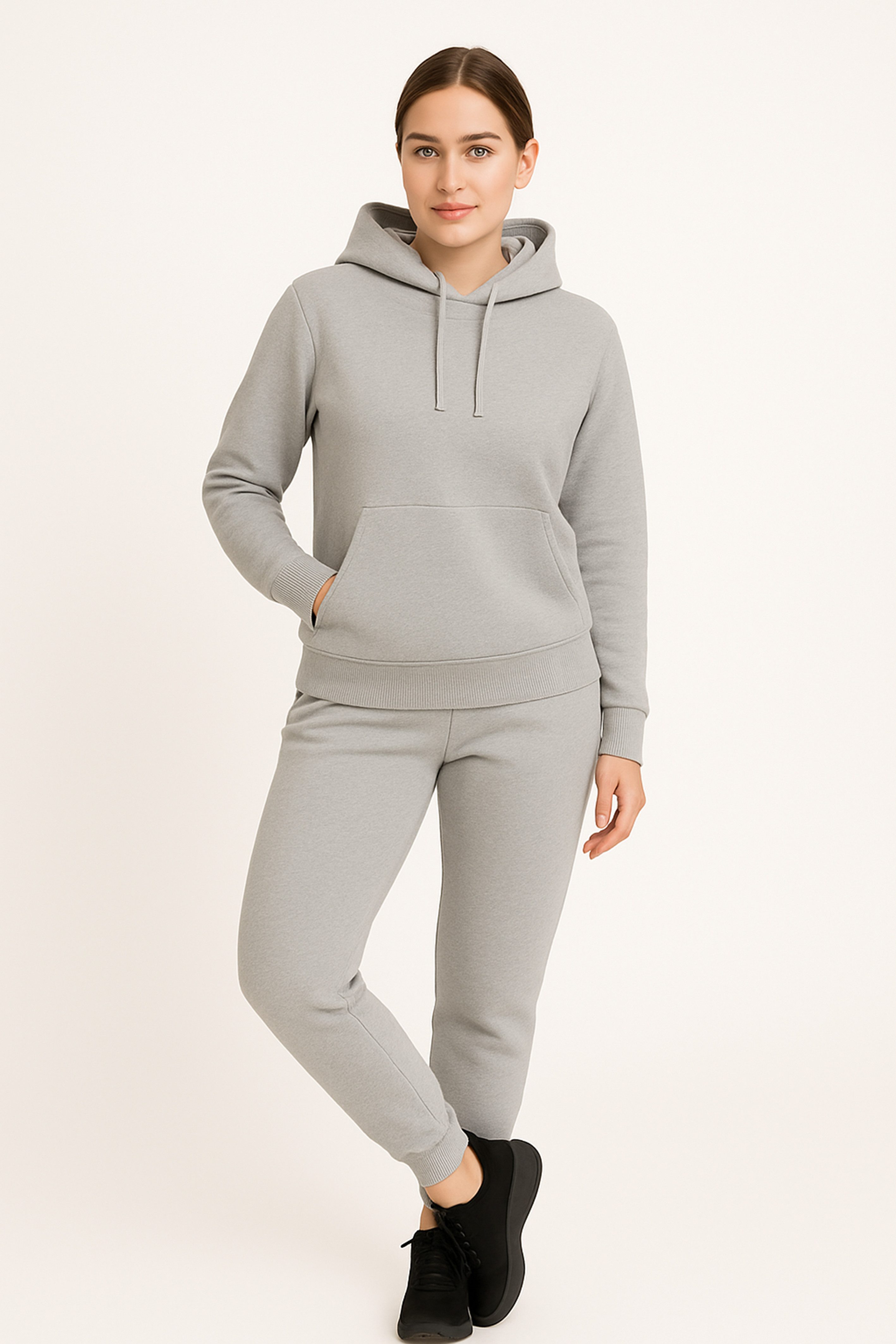 Banco Jogginganzug Damen Trainingsanzug mit Kapuzenpullover und Jogginghose (1x Kapuzenpullover 1x Sporthose), Sportanzug Damen 2-Teiler Set