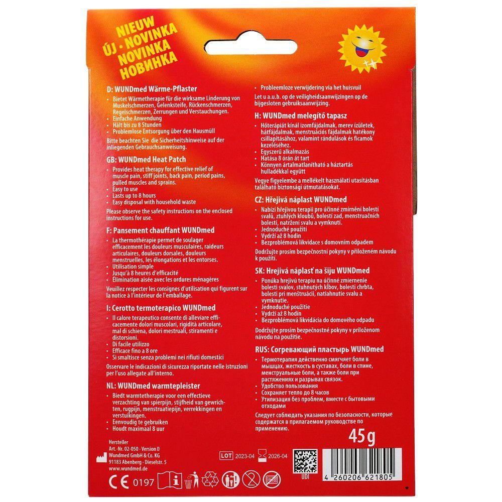 Wundmed Wärmepflaster WUNDmed Wärmepflaster 9,5x13 cm hypoallergen Wärme-Pflaster (1 St)