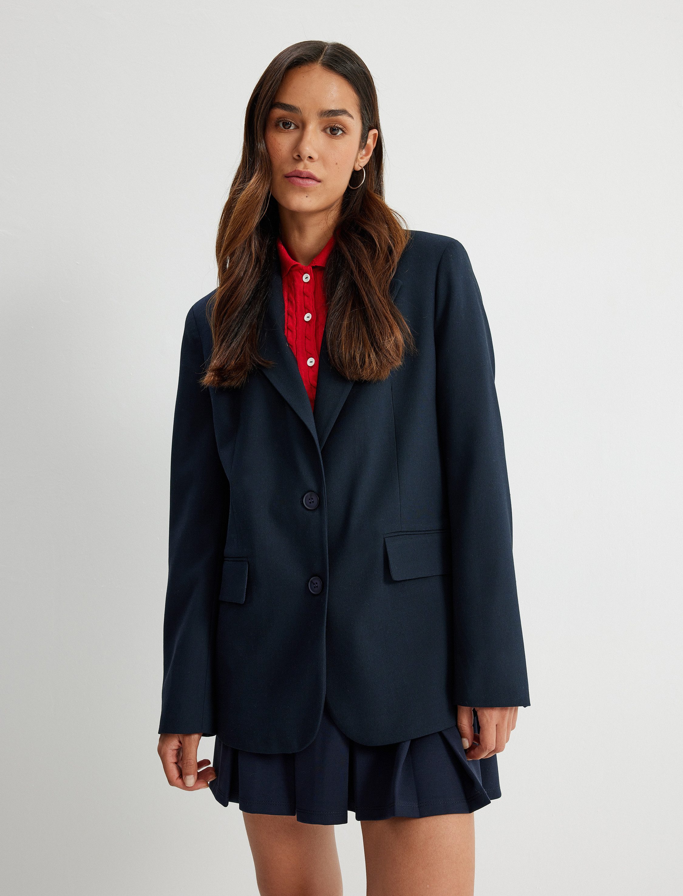 Koton Jackenblazer Koton Zweireihige Oversize Blazerjacke