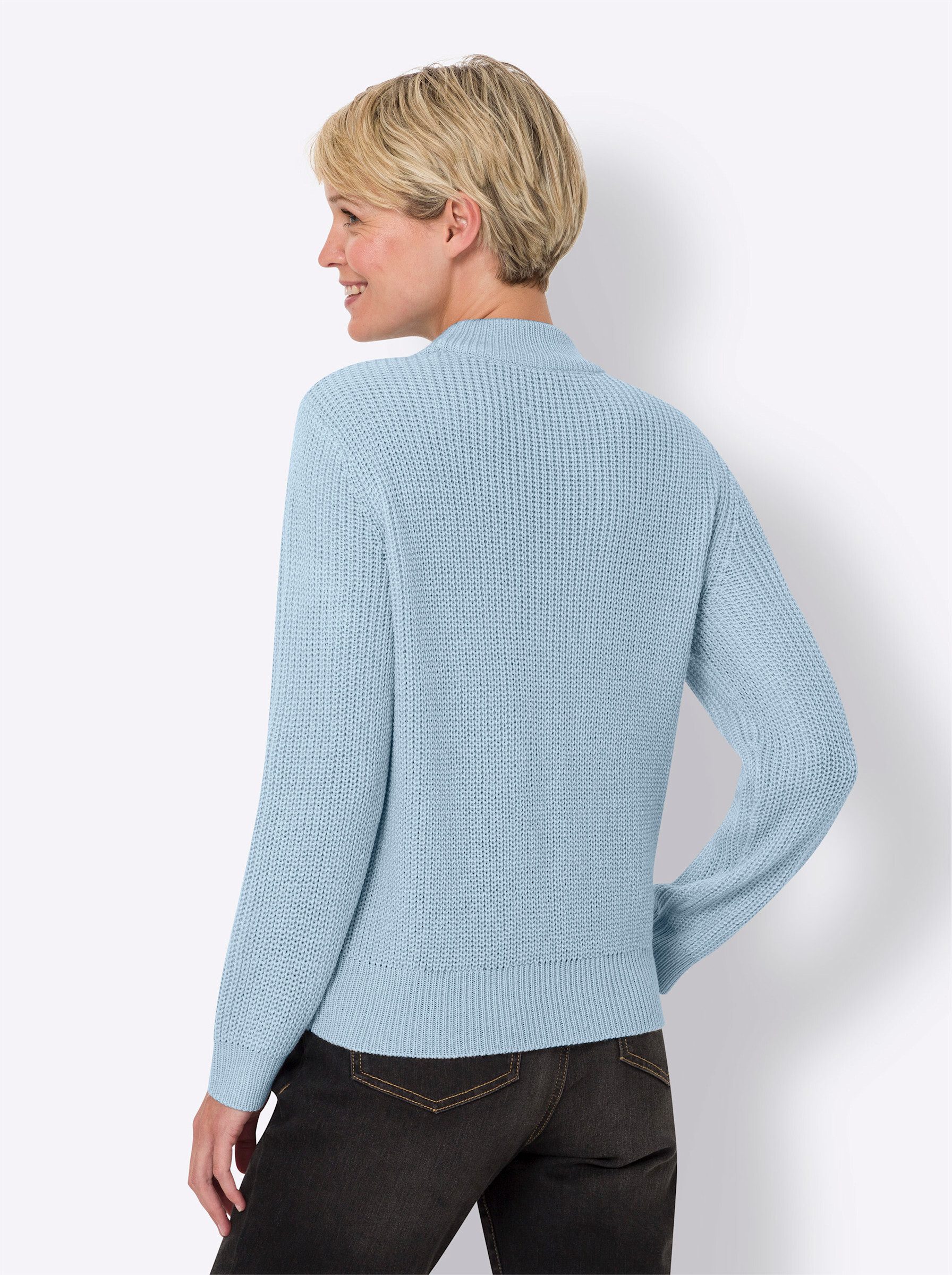 Sieh an! Strickpullover Stehkragenpullover . günstig online kaufen