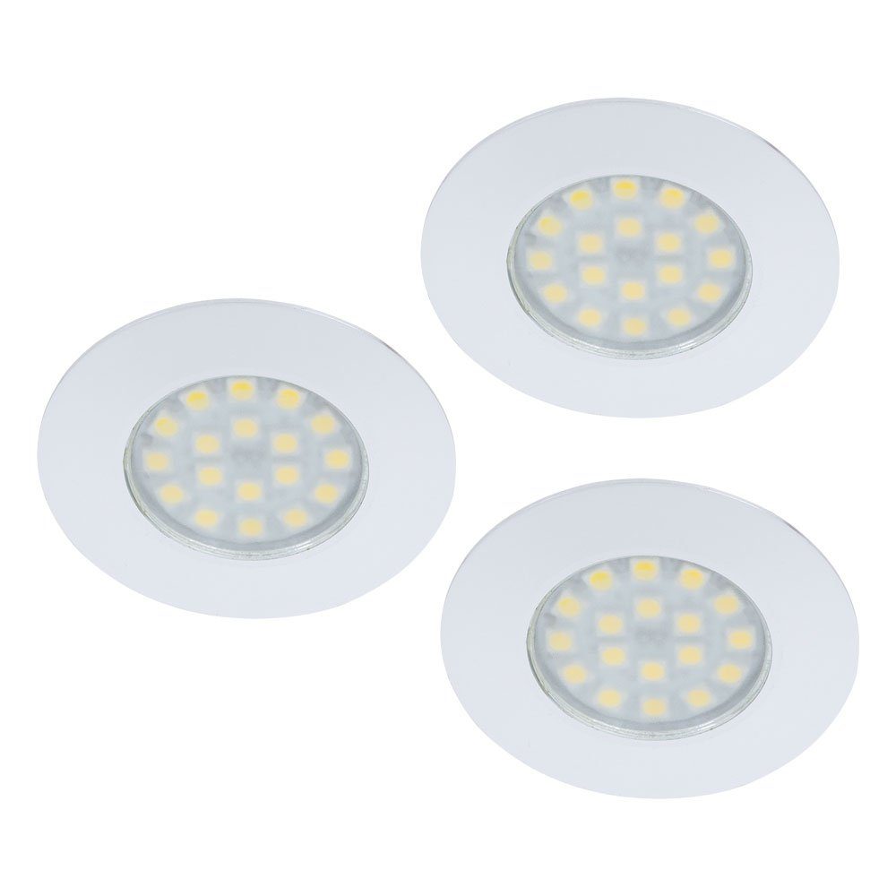 GLOBO LIGHTING LED Einbaustrahler, LED-Leuchtmittel fest verbaut, Warmweiß, Einbauleuchte Deckenspot Deckenlampe LED weiß rund Einbaustrahler