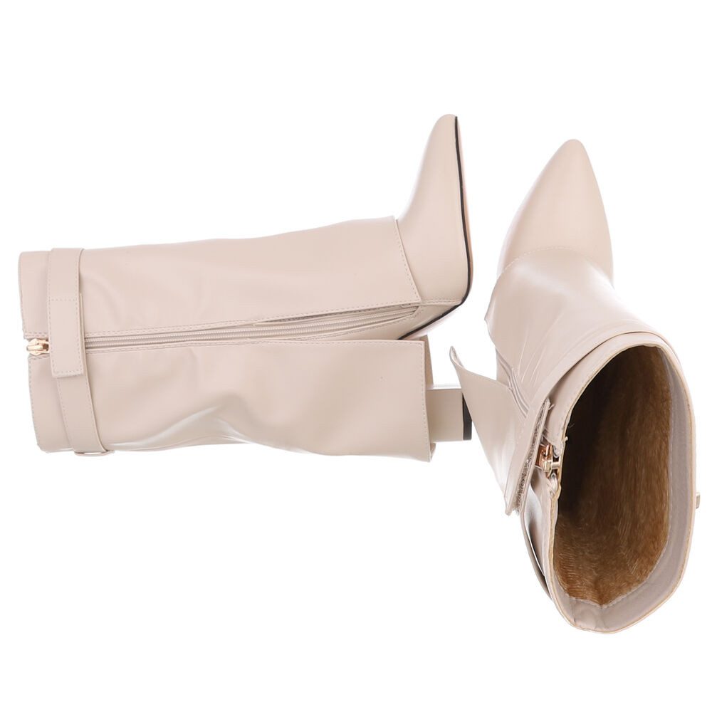 Ital-Design Elegante Stiefeletten mit umgeschlagenem Schaft für Damen High- günstig online kaufen