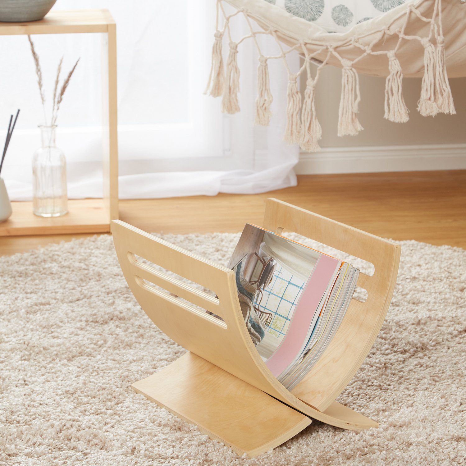 Homestyle4u Zeitungsständer Magazinhalter Holz Zeitschriftenhalter Magazins günstig online kaufen