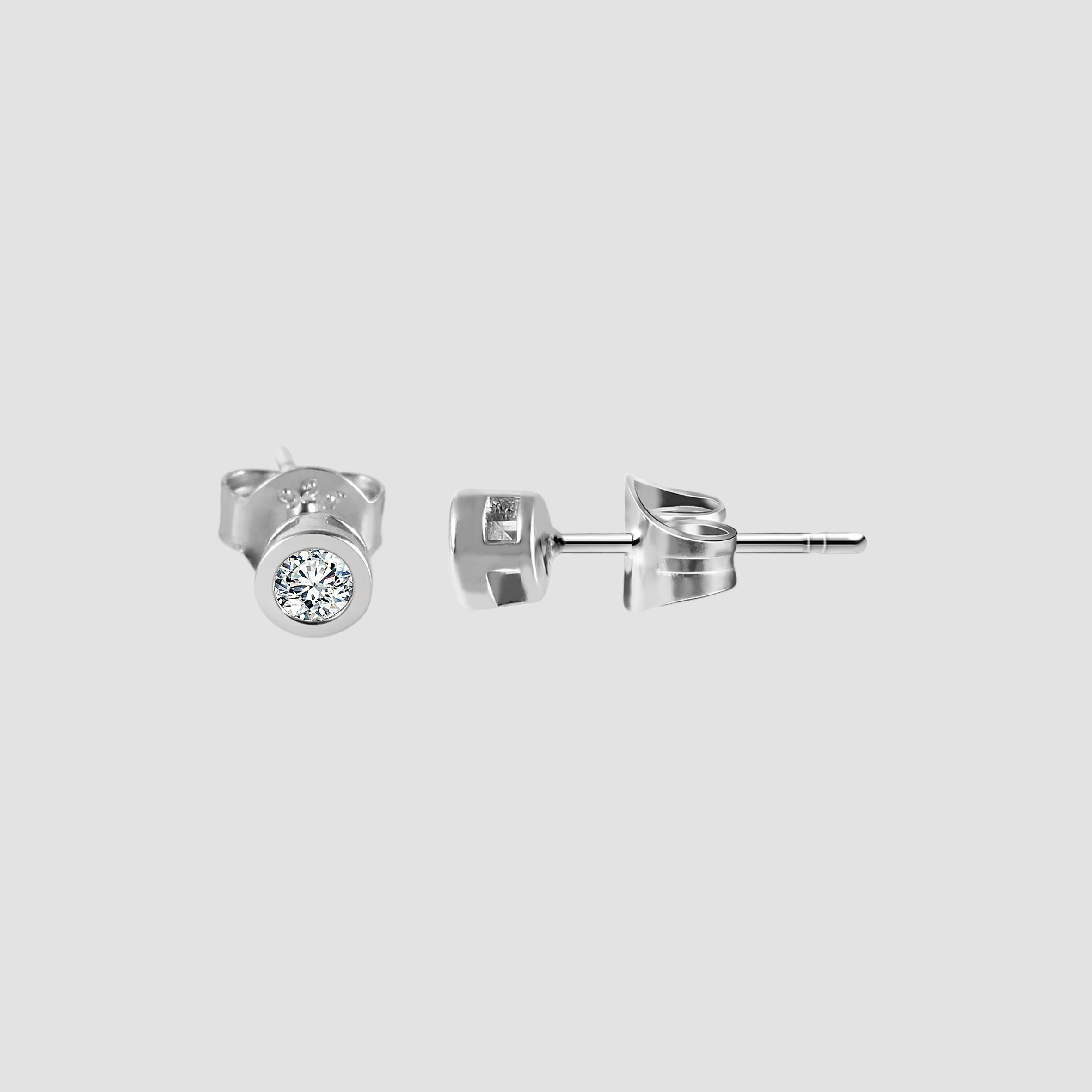 Paar Ohrhänger Ohrringe – Ohrstecker aus 925 Silber mit Zirkonia