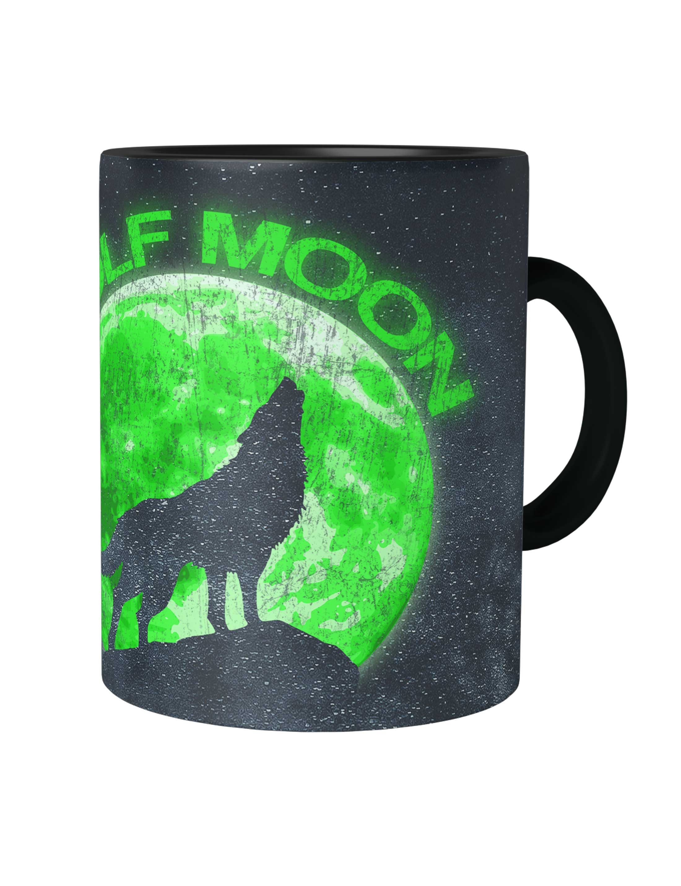 Urban Backwoods Tasse Wolf Moon Kaffeetasse Wölfe Mond Type Werwolf The O Werewolf Das, 1-tlg., Keramik, Howling Negative Tier HorrorFilm