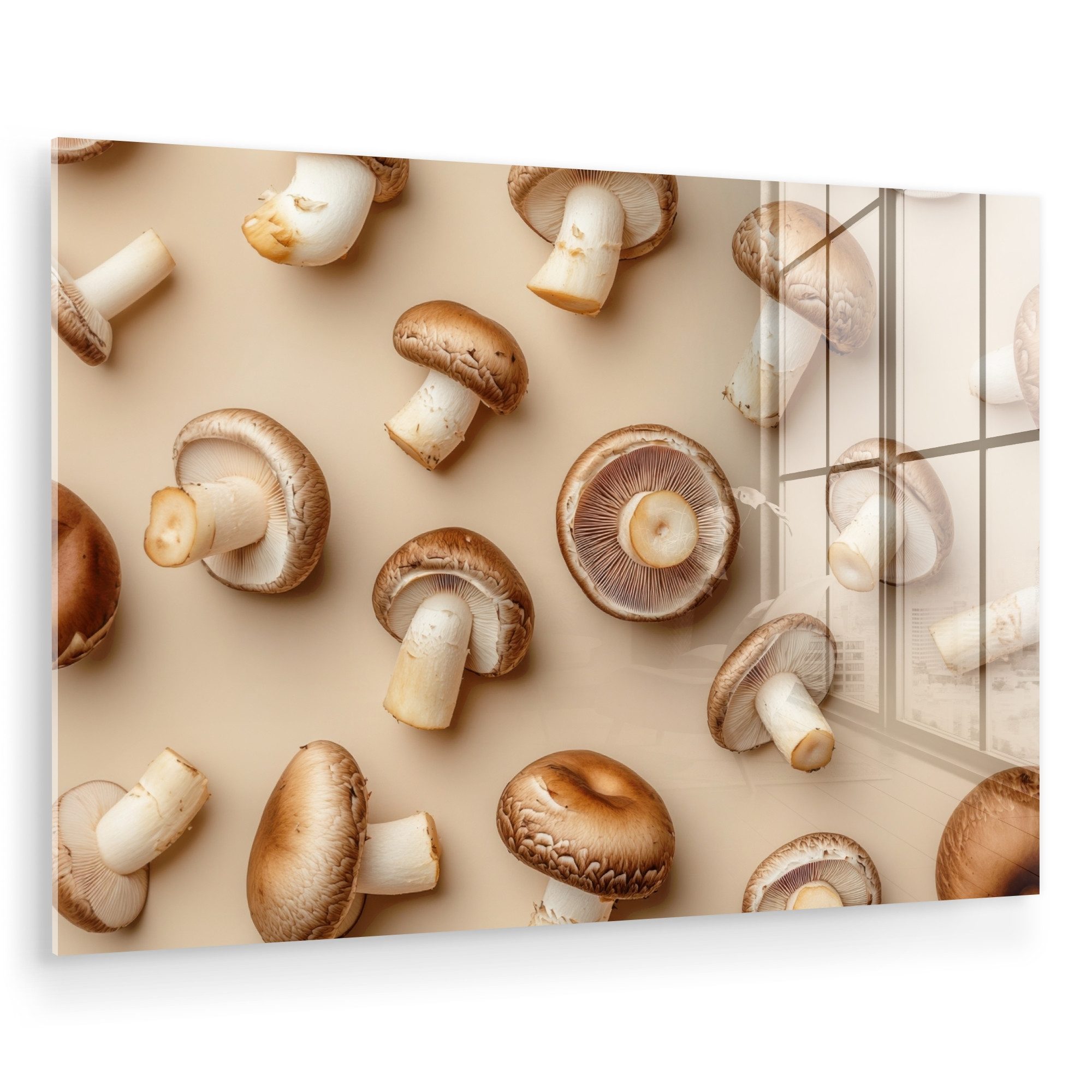 MuchoWow Acrylglasbild Kastanienpilze - Beige, Inkl. günstig online kaufen