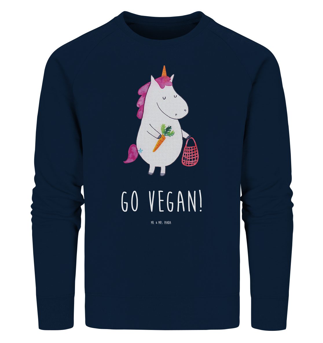 Longpullover Einhorn Vegan Größe XXL - French Navy - Geschenk, Pullover Männer, Sw