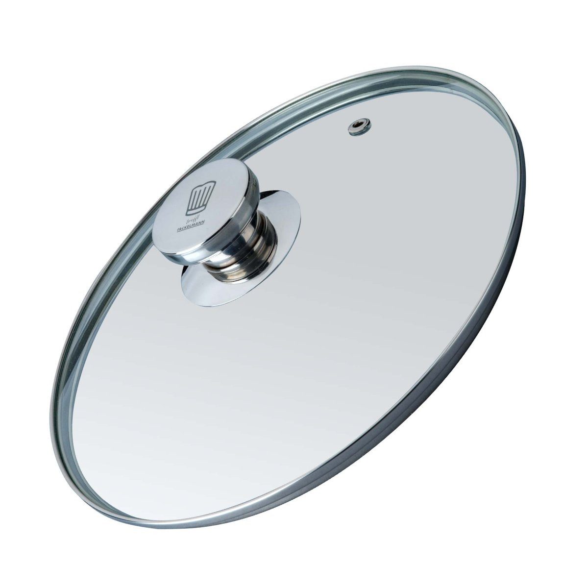 Chefkoch trifft Fackelmann Pfannendeckel Premium Pfannenglasdeckel ø24cm - Edelstahl Knauf, 60x248x330mm