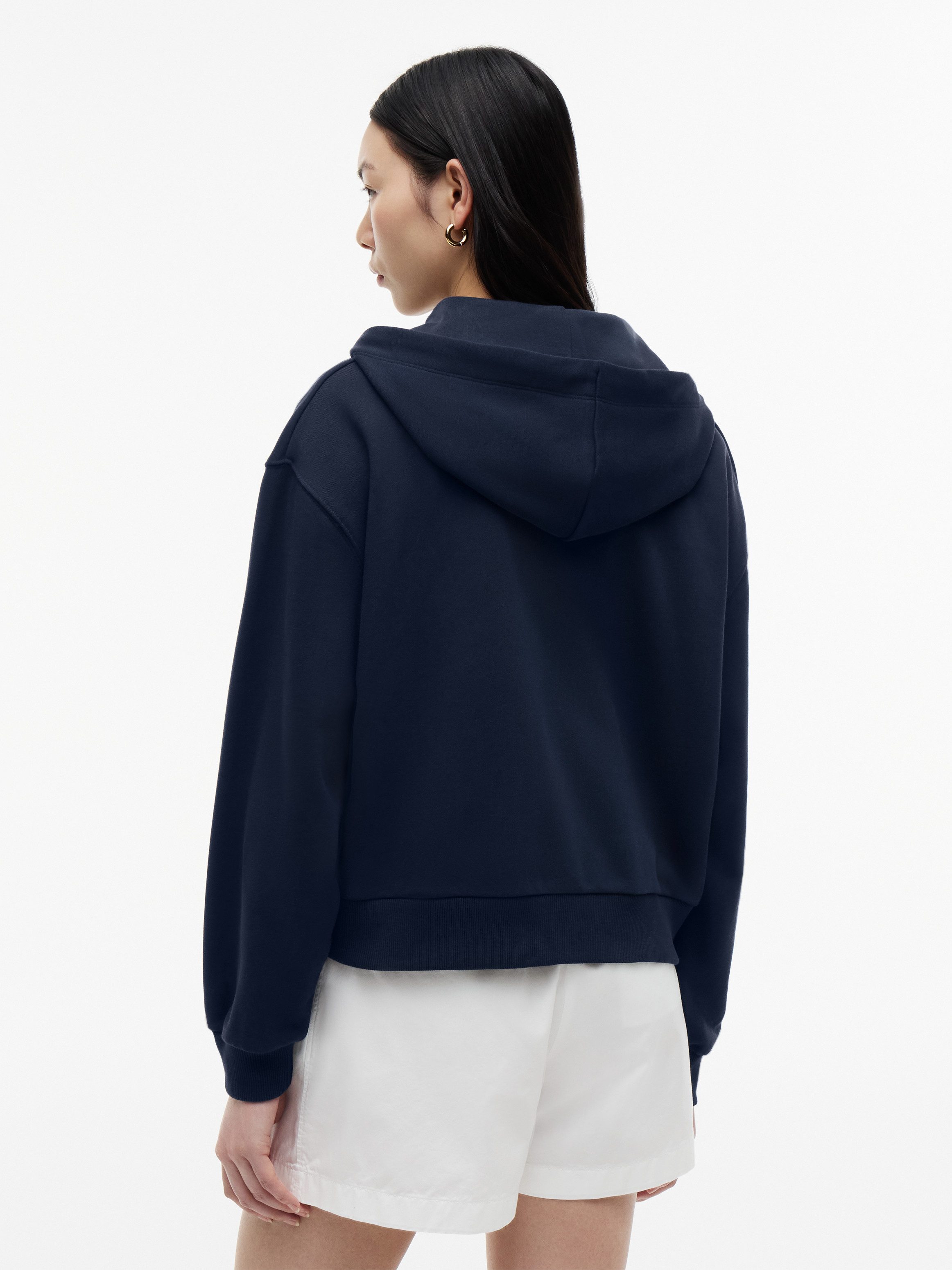 Tommy Hilfiger Kapuzensweatjacke TH ROUNDAL ZIP-UP HOODIE Baumwolle, Kapuze, Kängurutaschen