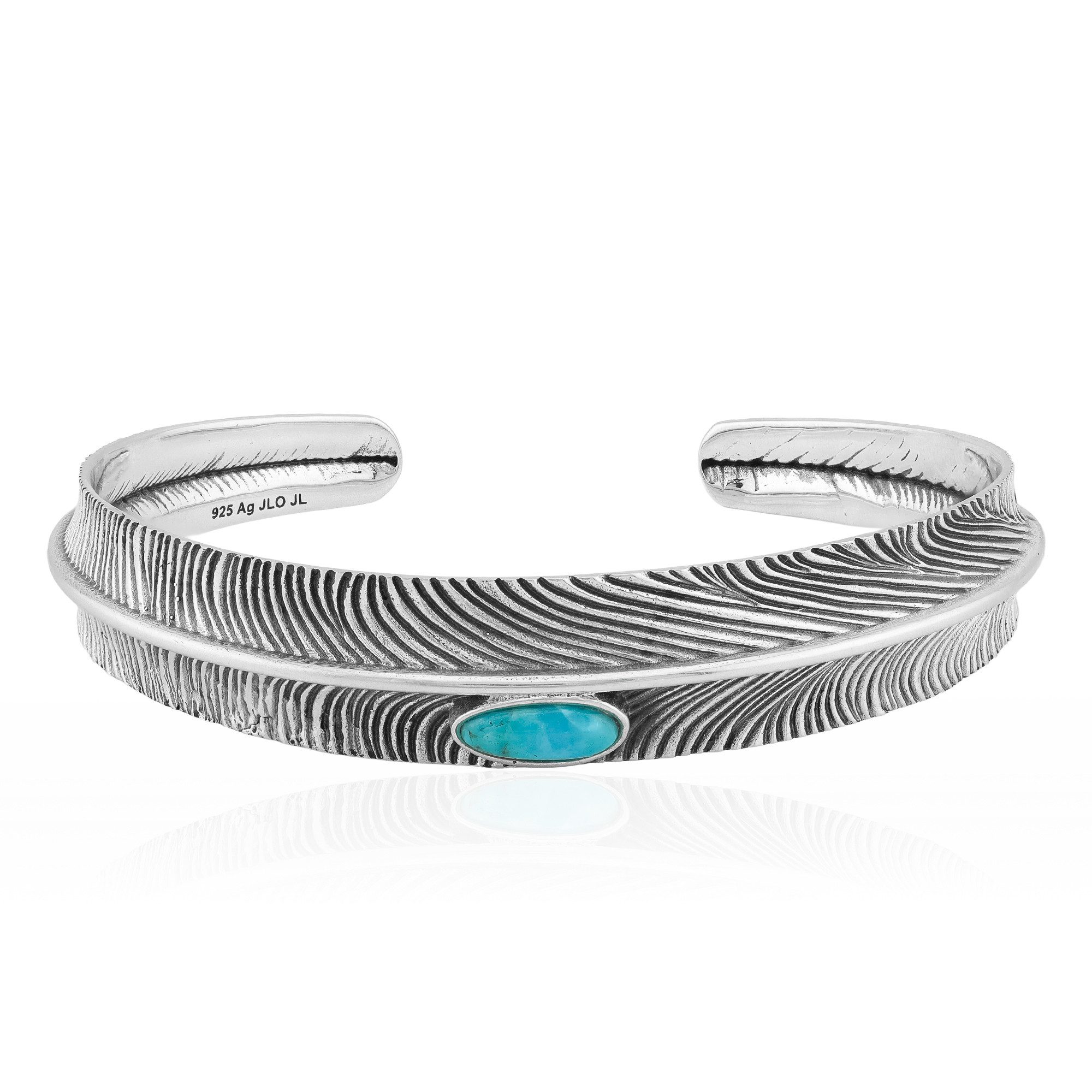 Cavill Silberarmband Cavill Sterlingsilber Armreif mit 1,5 ct Kingman Türkis, oval (1-tlg)