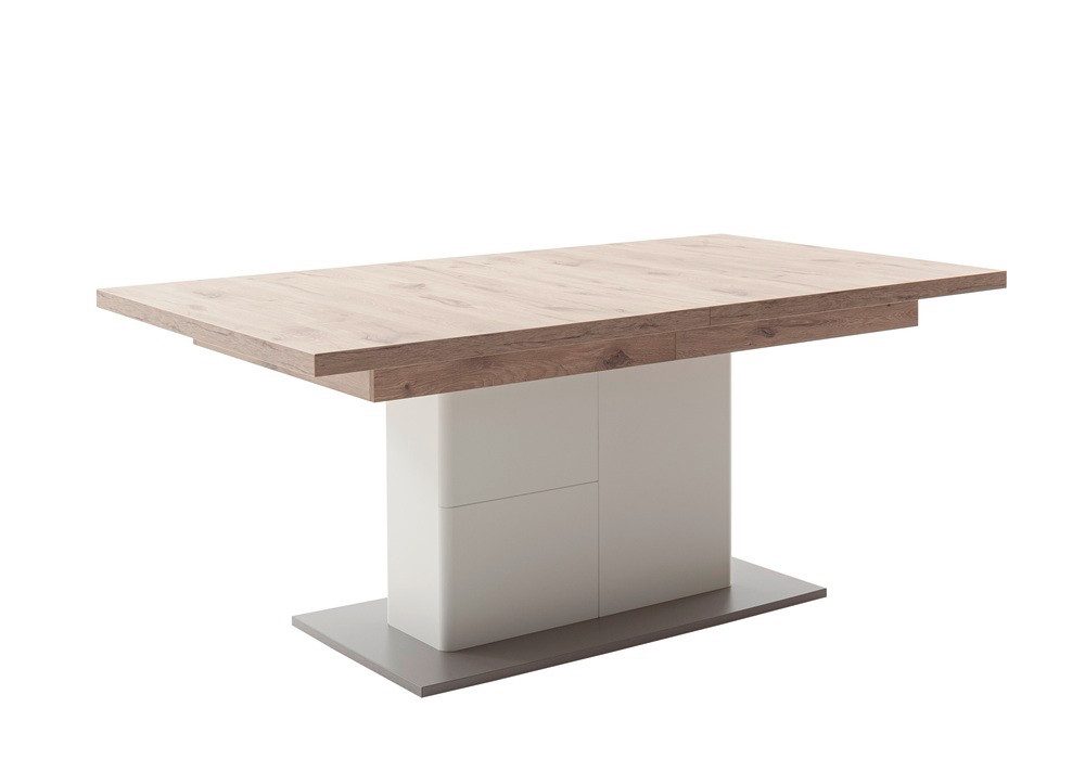 MCA furniture Esstisch Esstisch Palermo, 180(280)x100, ausziebar, Soft white / Viking Oak (No-Set), 180 cm, Tisch, Esszimmertisch, Küchentisch
