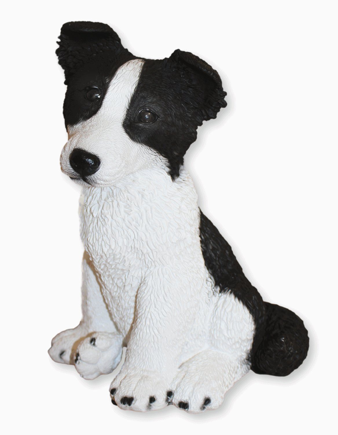 Castagna Tierfigur Deko Figur Hund Border Collie Welpe Hundefigur sitzend Kollektion Castagna aus Resin H 27 cm