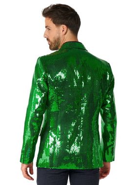Opposuits Kostüm SuitMeister Glitzerjacke grün, Eine grüne Discokugel zum Anziehen!